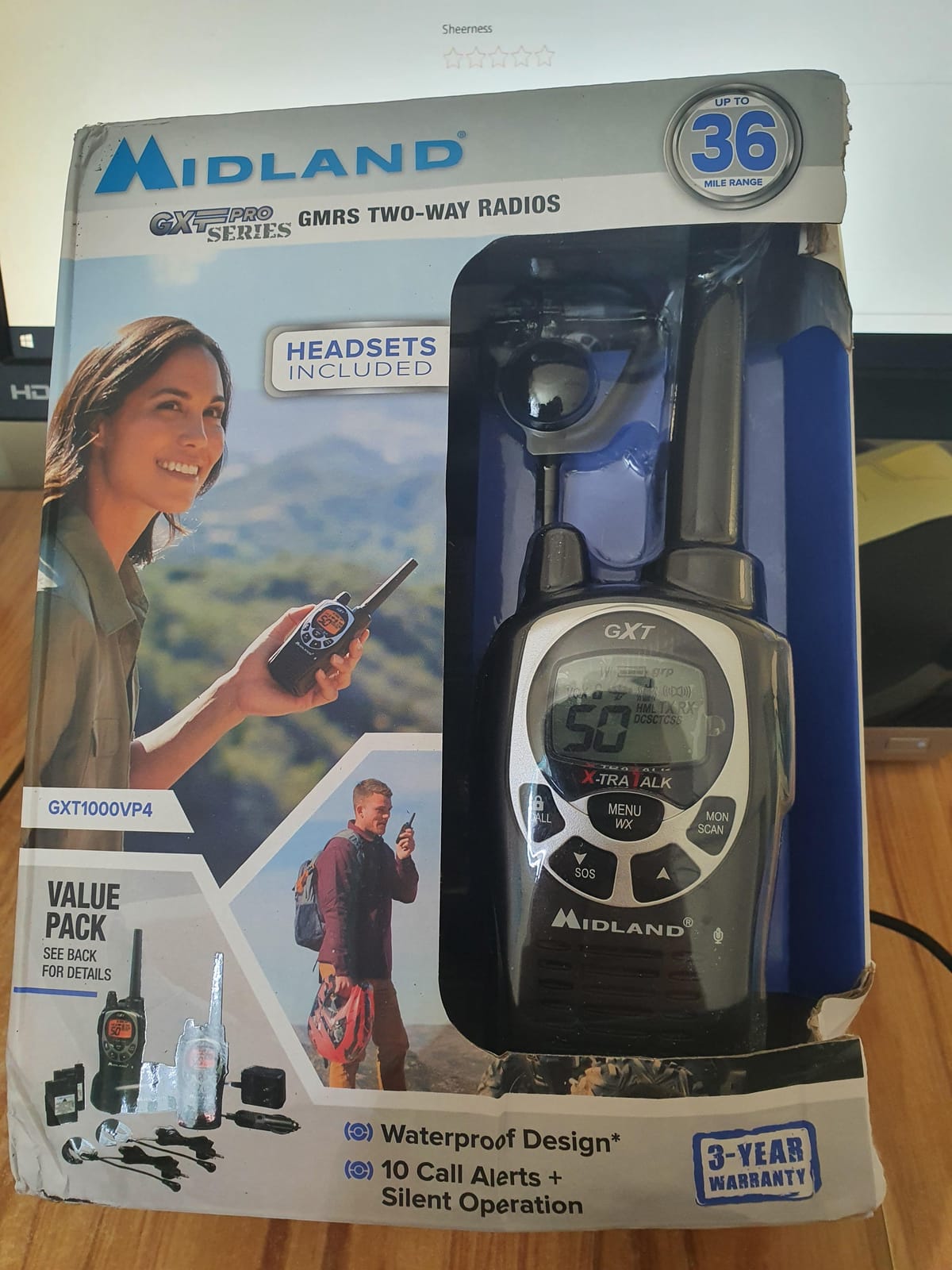 Midland GXT1050VP4 GMRS Two-Way Radio (50-Channel, Long Range, 142 Privacy Codes, SOS, NOAA, Rechargeable Nickle Battery, Mossy Oak Camo, 2-Pack) customer photo 2