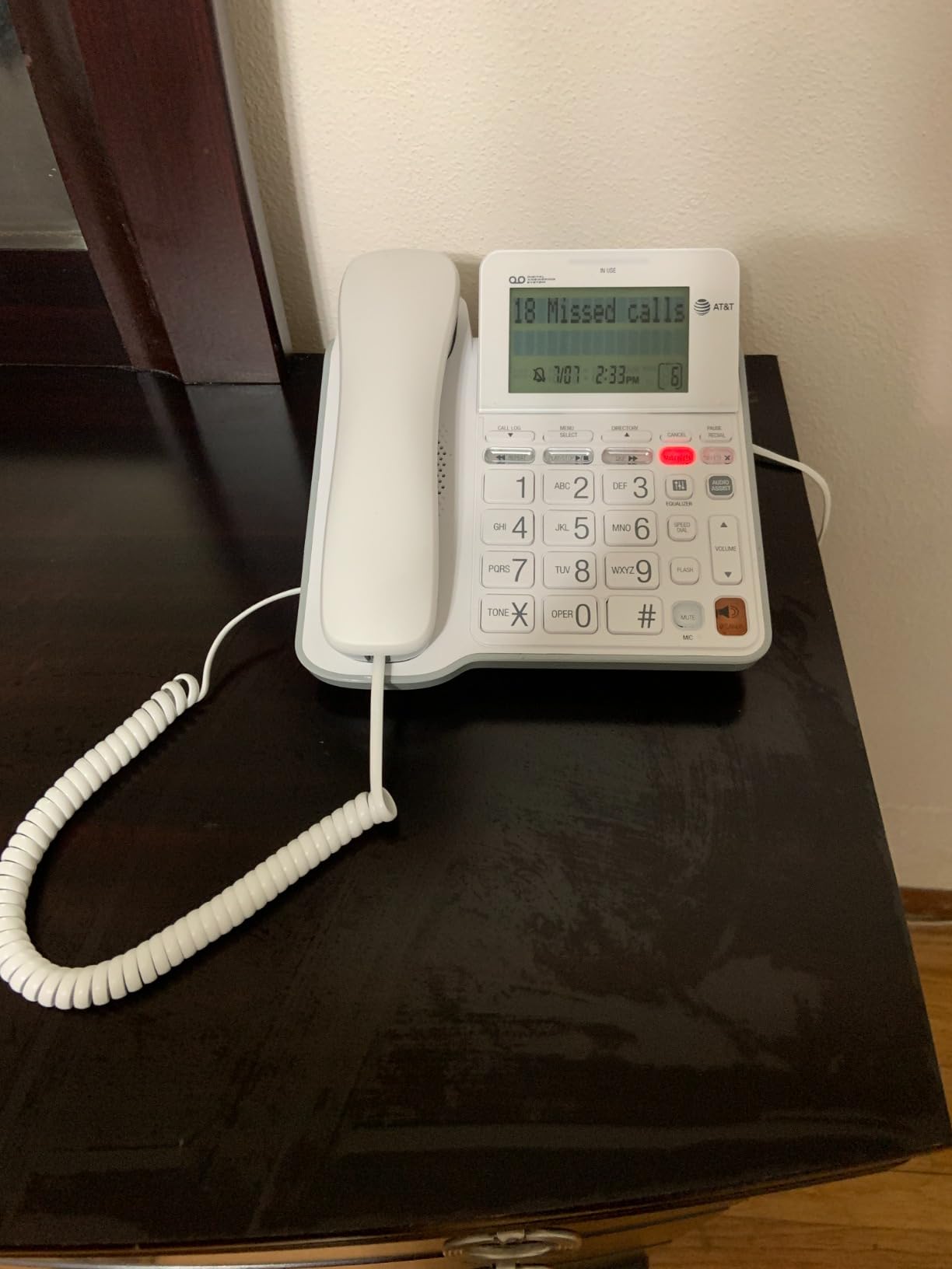 AT&T CL4940 Corded Phone with Digital Answering System, Caller ID, Large Tilt Display customer photo 1