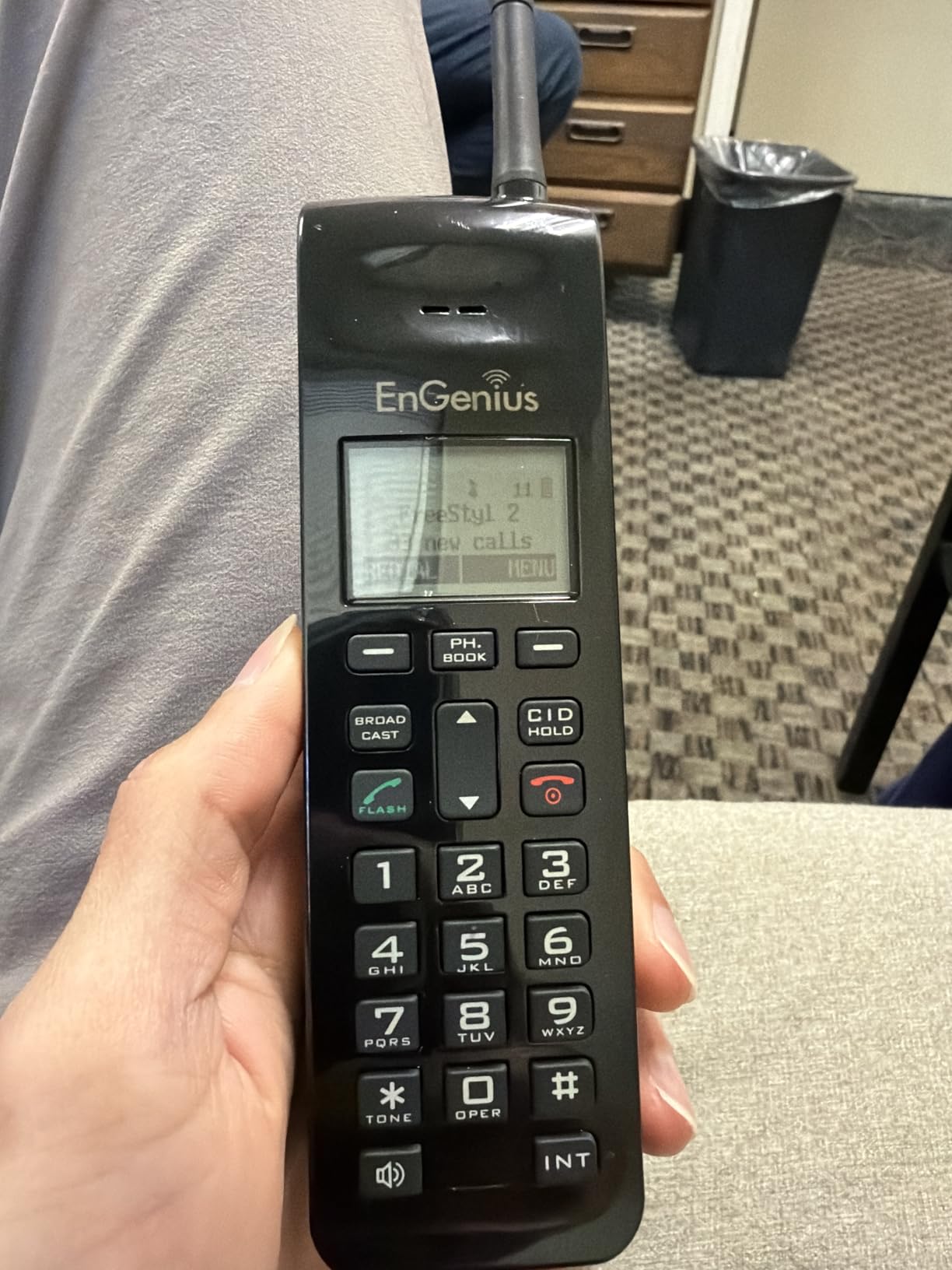 EnGenius FreeStyl 2, Extreme Long Range, Expandable up to (9) Handsets, 900 MHz, Analog Cordless Phone with 2-Way Radio for Broadcast/Intercom, Coverage up to 100,000 sq ft, Built-in RSSI Tool customer photo 2