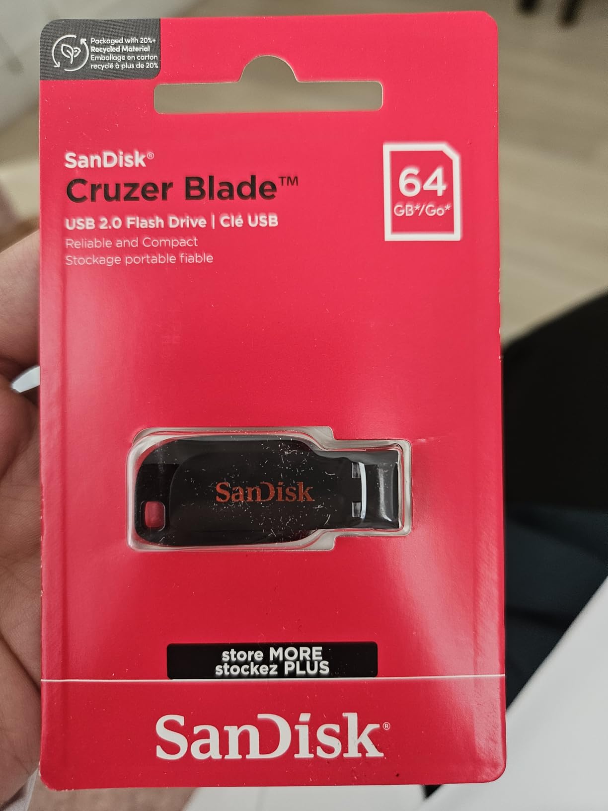 SANDISK 128GB Cruzer Blade USB 2.0 Flash Drive - SDCZ50-128G-B35 customer photo 1