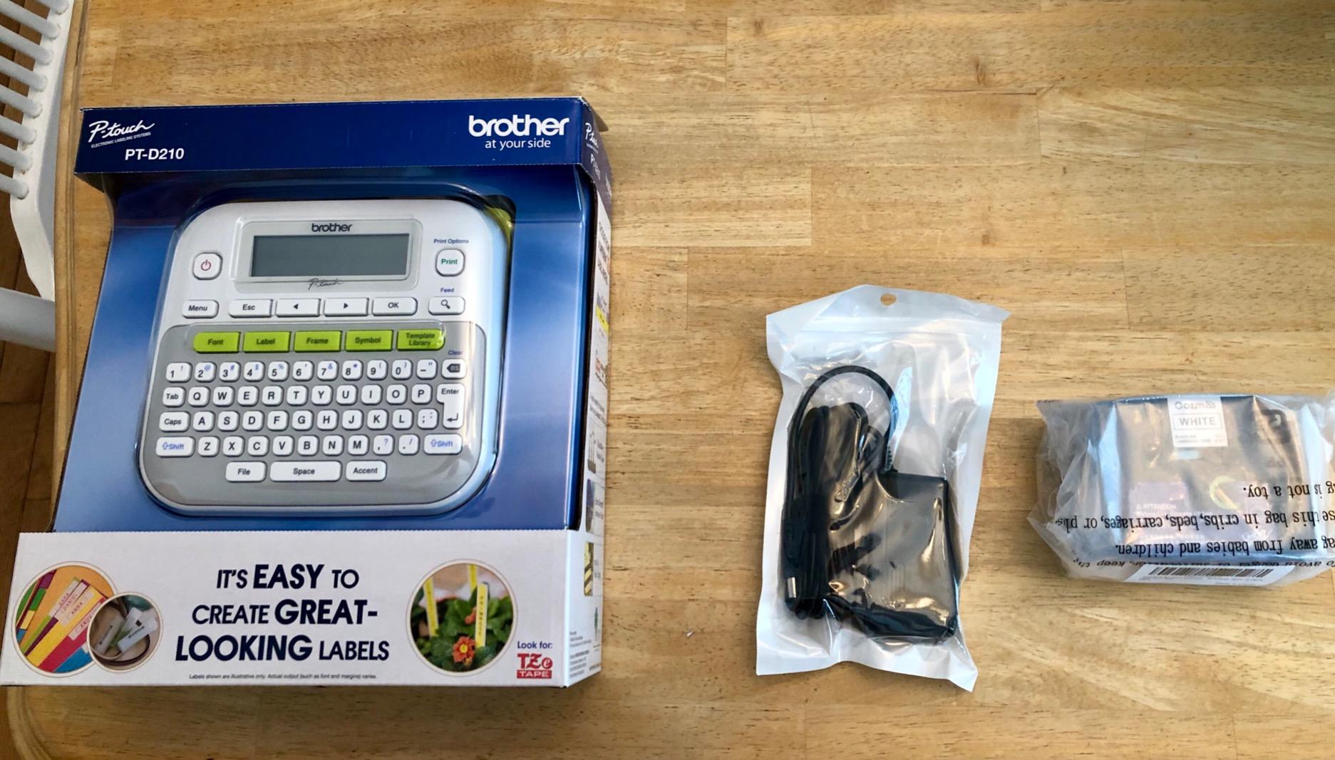 Brother P-touch, PTD210, Easy-to-Use Monochrome Label Maker, One-Touch Keys, Multiple Font Styles, 27 User-Friendly Templates, White customer photo 1