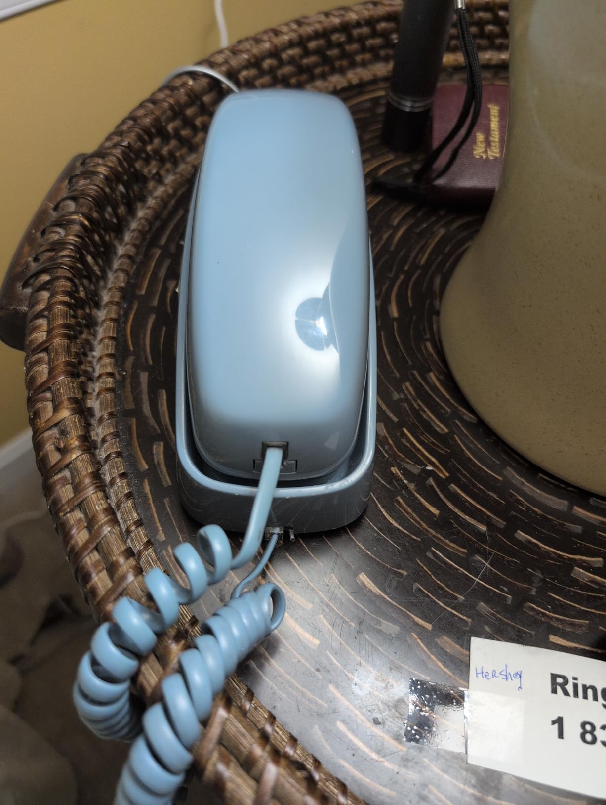 AT&T Trimline Corded Phone, No AC Power Needed, Extra Large Buttons, Visual Ringer, Lighted Keypad, 10-Number Speed Dial, Wall Mountable, White | 213 customer photo 1