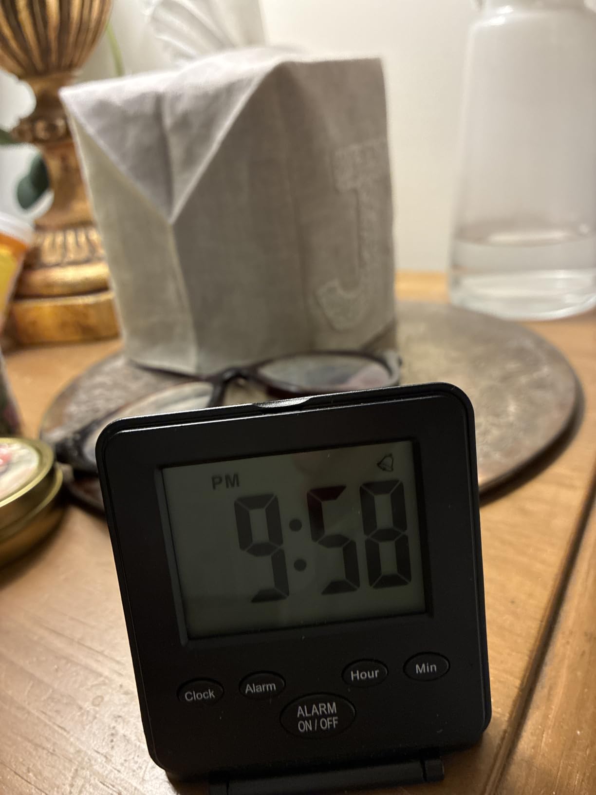 Digital Travel Alarm Clock - No Bells, No Whistles, Simple Basic Operation, Loud Alarm, Snooze, Small and Light, ON/Off Switch, 2 AAA Battery Powered, Black customer photo 2