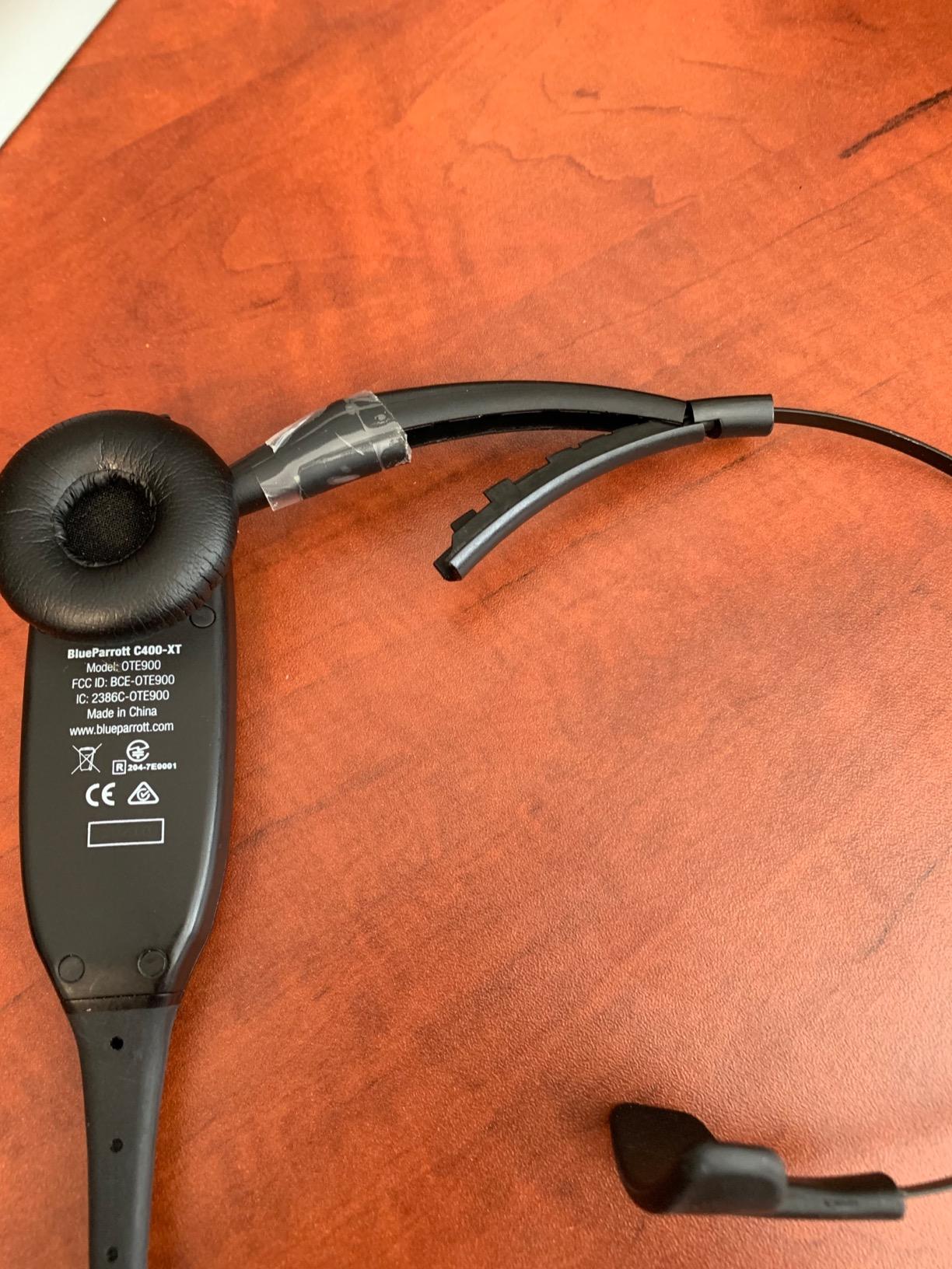 BlueParrott C400-XT Convertible Bluetooth Headset | 96% noise canceling headset for truck drivers; convertible wear styles, 24 hr talk time customer photo 2