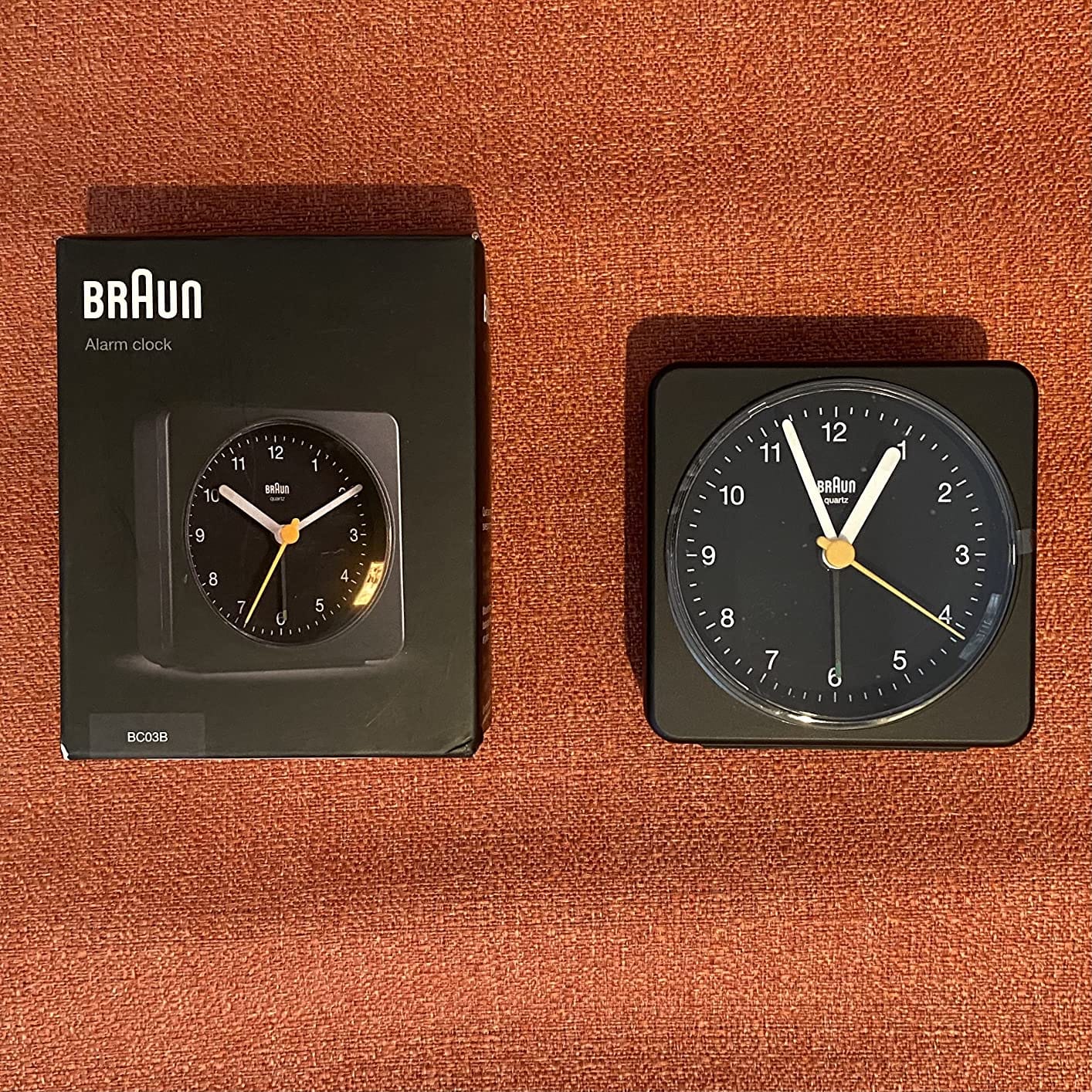 Braun Classic Analogue Alarm Clock with Snooze and Light, Quiet Quartz Sweeping Movement, Crescendo Beep Alarm in Black, Model BC03B customer photo 2