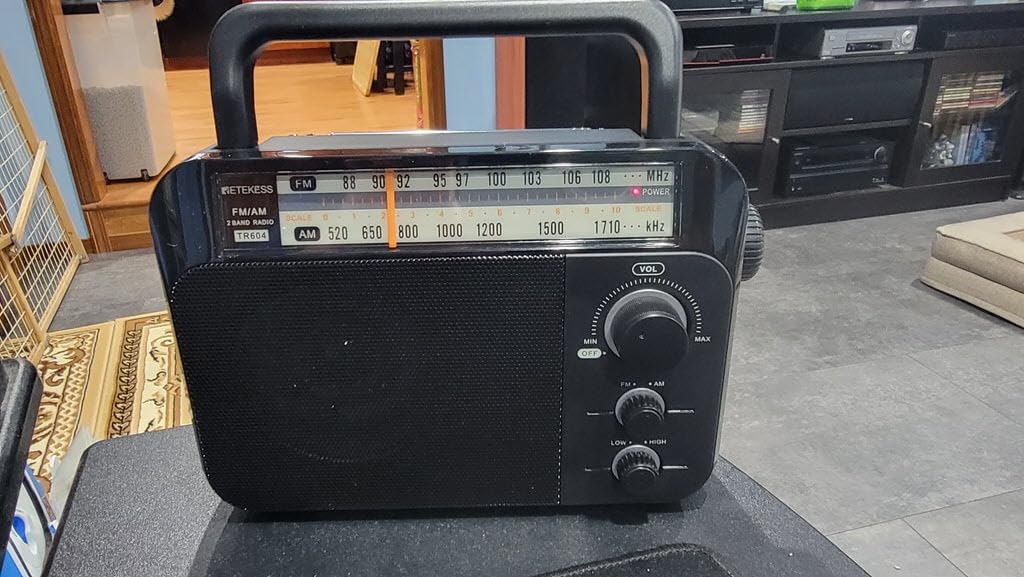 Retekess TR604 AM FM Radio, Portable Radio Plug in Wall, D Battery Operated, Large Dial, High/Low Tone Mode, Big Speaker, Earphone Jack, for Home, Picnic, Senior customer photo 1