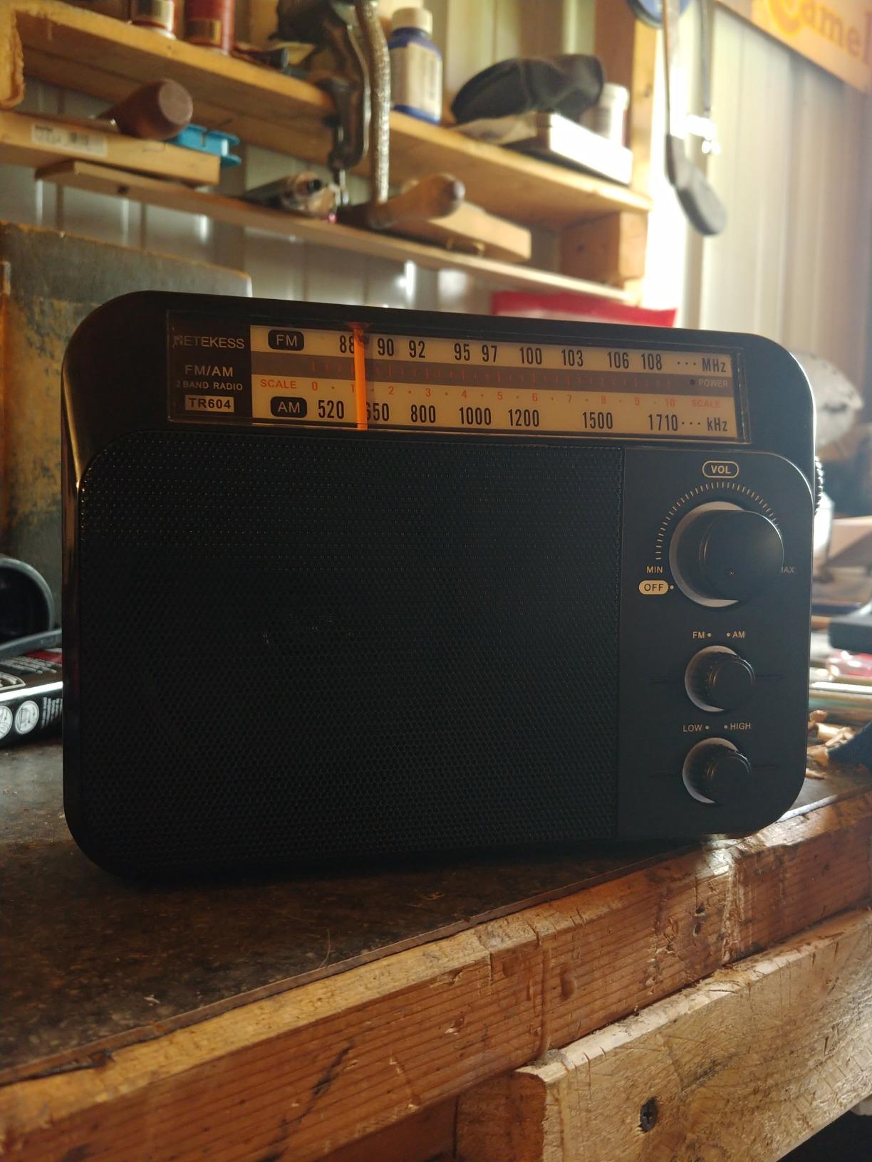 Retekess TR604 AM FM Radio, Portable Radio Plug in Wall, D Battery Operated, Large Dial, High/Low Tone Mode, Big Speaker, Earphone Jack, for Home, Picnic, Senior customer photo 2