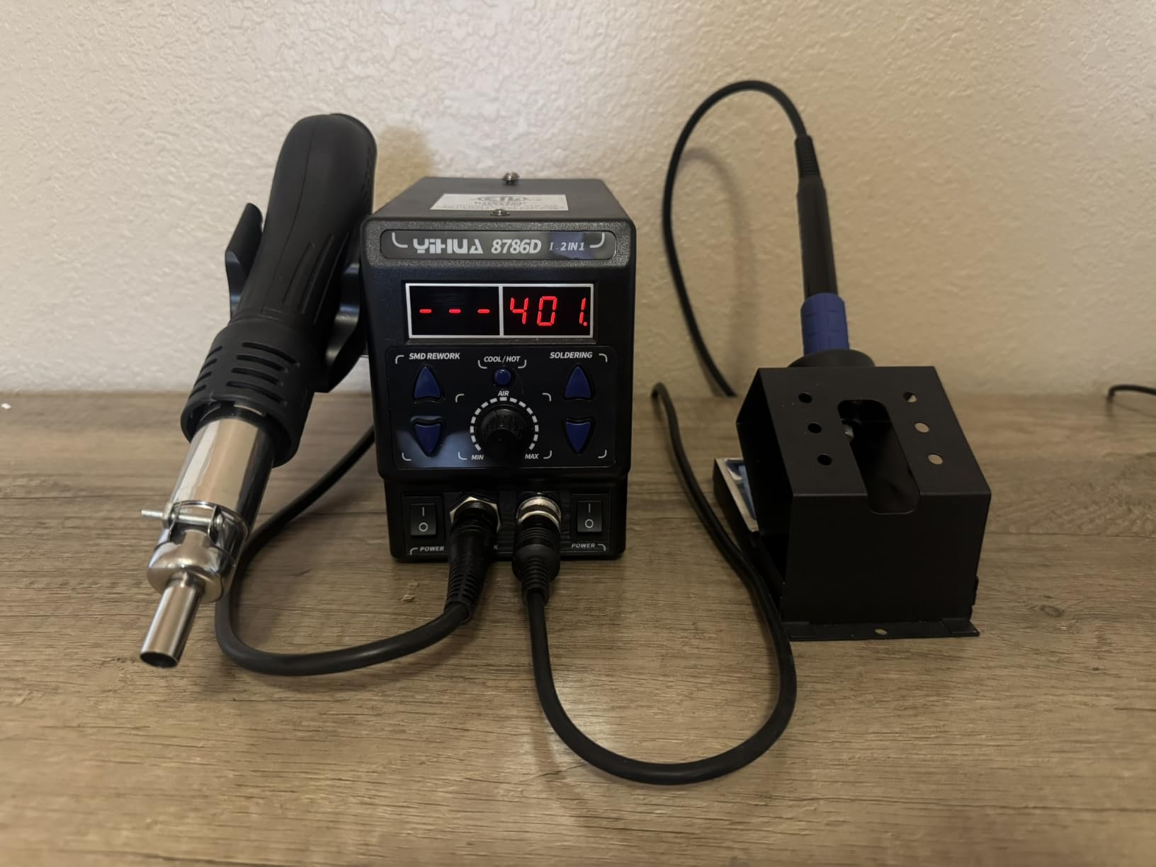 YIHUA 8786D I 2 in 1 Hot Air Rework and Soldering Iron Station with 10 Solder Iron Tips customer photo 2