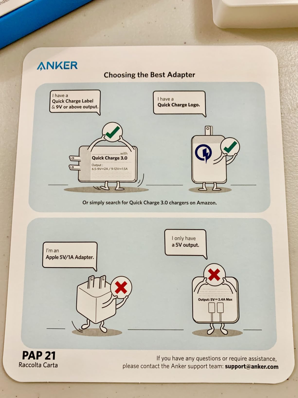 Anker 313 Wireless Charger (Pad), Qi-Certified, 10W Max Fast Charging for Samsung, Compatible with iPhone 16 Plus/15 Plus/14 Plus/12, AirPods customer photo 2