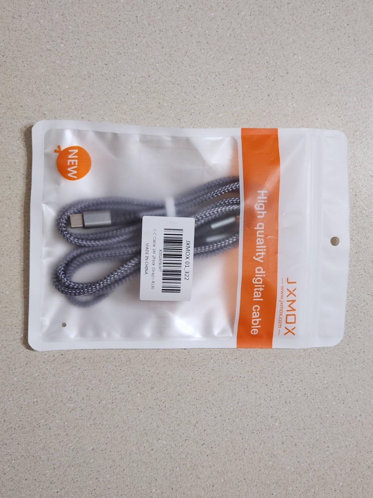 JXMOX Short USB C to USB C Cable 60W, (2 Pack 1ft) Type C Fast Charging Cord Charger Compatible with iPhone 17 16 15 Pro Max, MacBook Pro, iPad Pro Air 4, Samsung Galaxy S25 S24 S23 S22 Ultra (Grey) customer photo 2