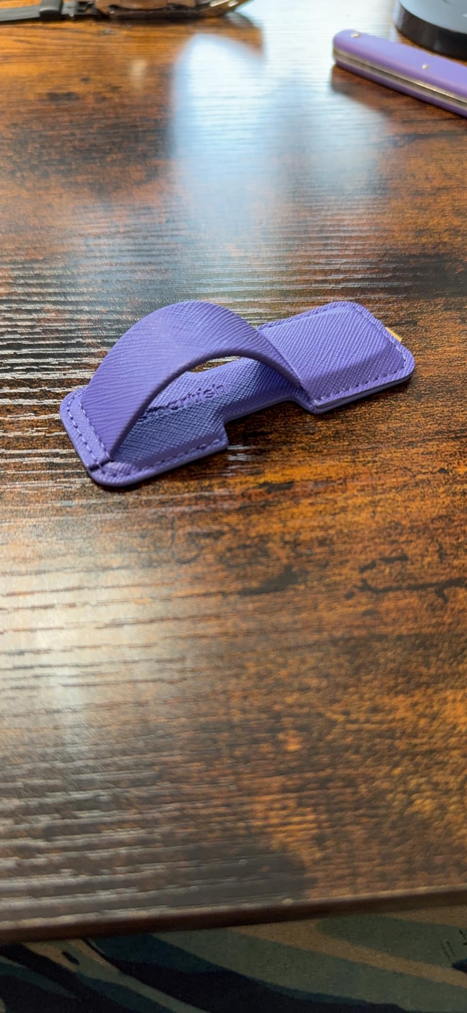 Smartish Phone Grip Loop - Prop Tart - Pop Out Finger Strap and Holder with Kickstand [Compatible with All iPhone & Android Phones] Stick On Phone Ring for All Phone Models - Black Tie Affair customer photo 2