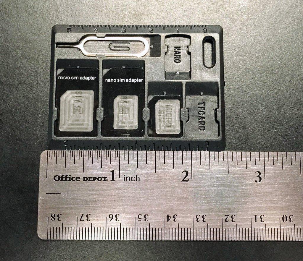 1 Pack SIM Card Holders with Tray Opener Pins, Card Storage Tool Set for Standard Micro Nano Micro-SD Memory Cards, with 3 Card Adapters and 1 Eject Pins - Black customer photo 1