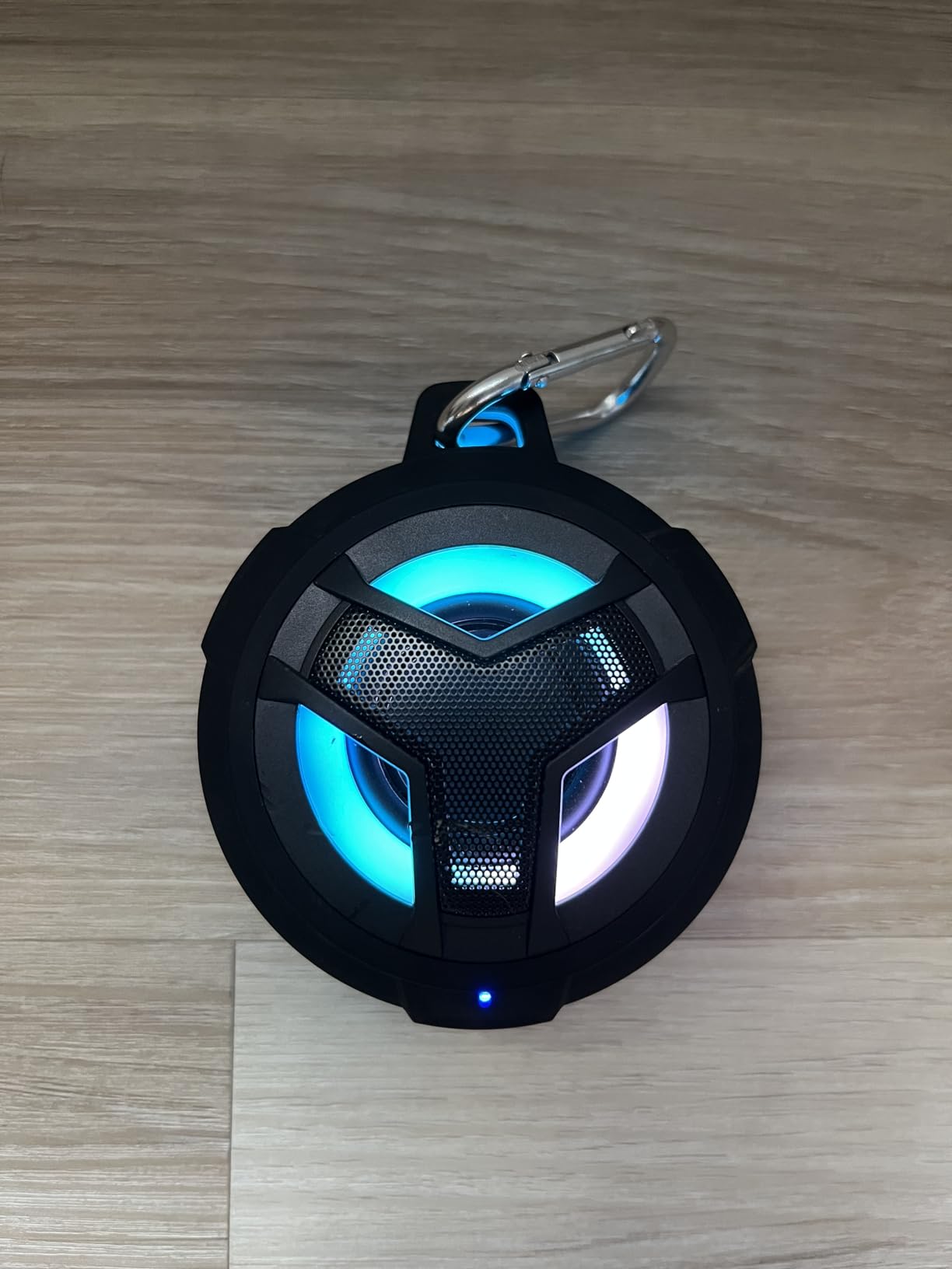 EBODA Bluetooth Shower Speaker, Portable Bluetooth Speakers, IP67 Waterproof Wireless Speaker with LED Light, Floating, 2000mAh, True Wireless Stereo for Kayak, Beach, Gifts for unisex -Black customer photo 2