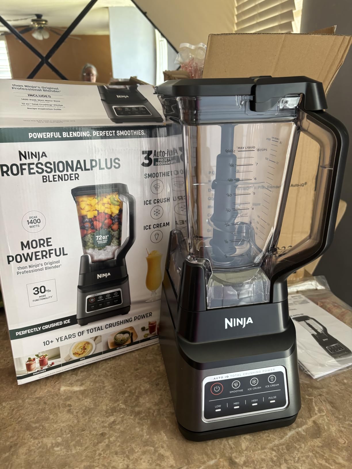 Ninja Professional Plus Blender with Auto-iQ, 1400 Peak Watts, 72oz Pitcher, BN701 customer photo 2