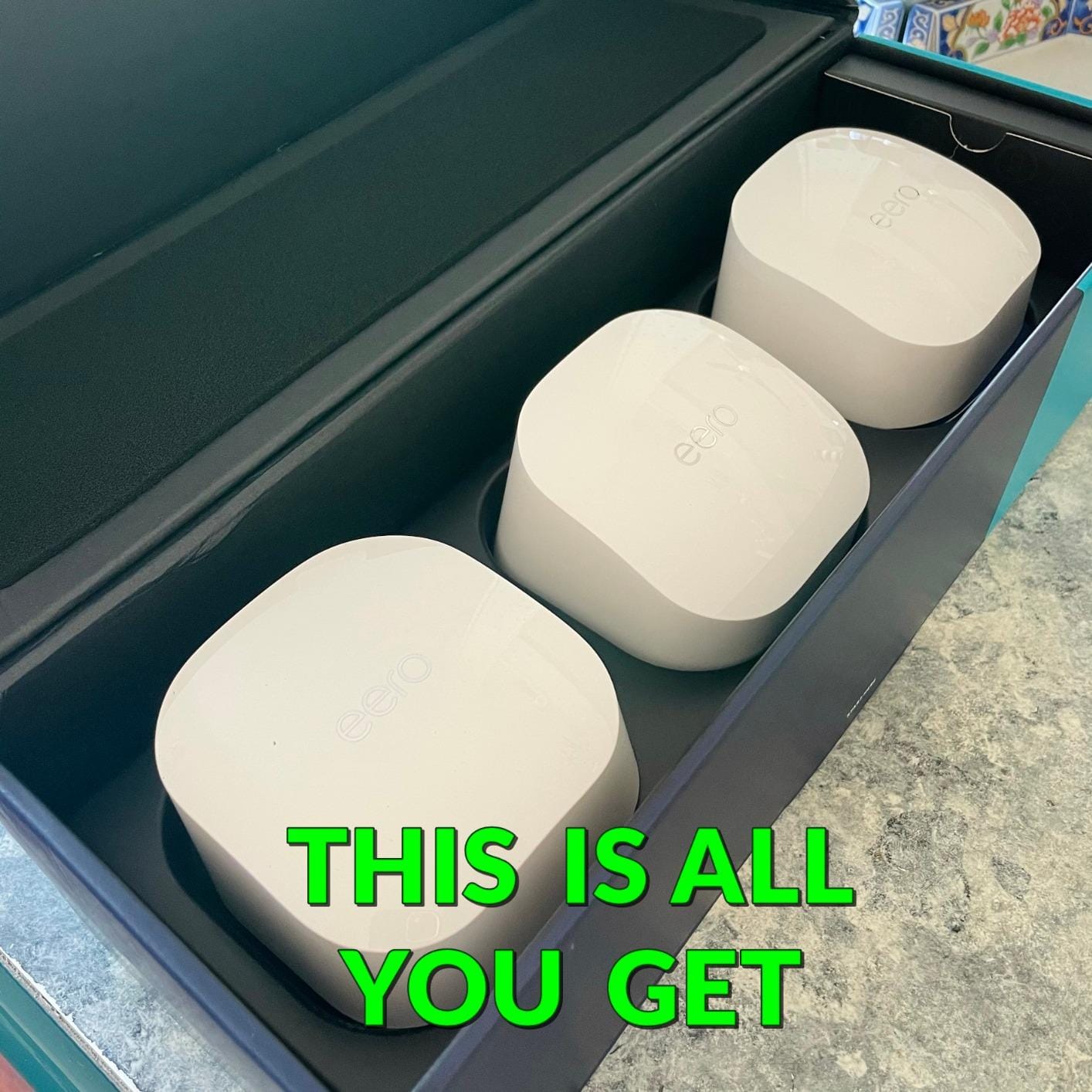 Amazon eero 6 mesh wifi system - Supports internet plans up to 500 Mbps, Coverage up to 3,000 sq. ft., Connect 75+ devices, 2-pack (1 router + 1 extender) customer photo 1