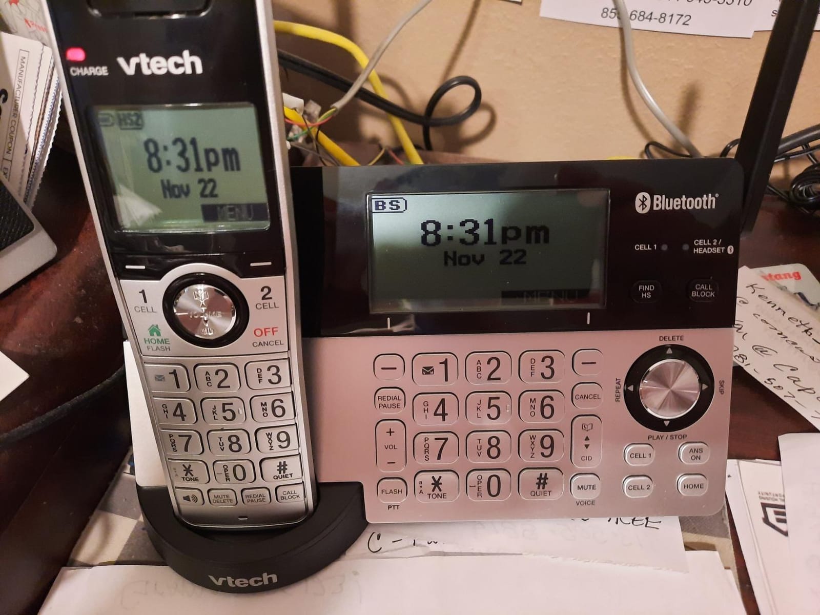 VTech IS8151-5 Super Long Range 5 Handset DECT 6.0 Cordless Phone for Home with Answering Machine, 2300 Ft Range, Call Blocking, Bluetooth, Headset Jack, Power Backup, Intercom, Expandable to 12 HS customer photo 1