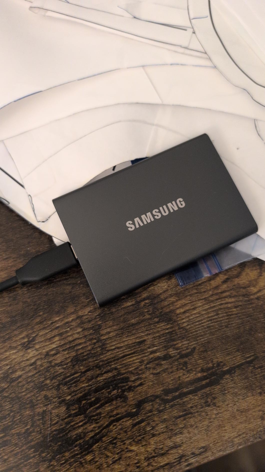 Samsung T7 Portable SSD, 1TB External Solid State Drive, Speeds Up to 1,050MB/s, USB 3.2 Gen 2, Reliable Storage for Gaming, Students, Professionals, MU-PC1T0T/AM, Gray customer photo 1