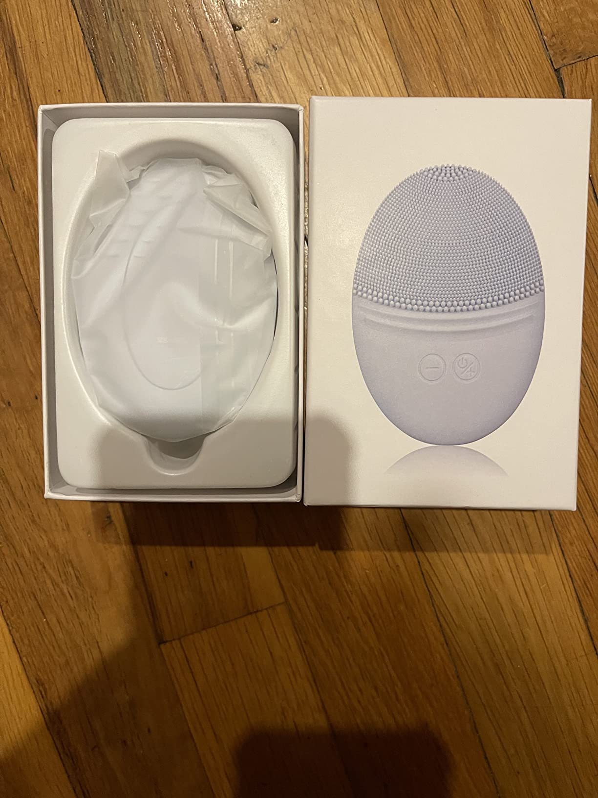 EZBASICS Silicone Facial Cleansing Brush, IPX7 Waterproof, Blue | Rechargeable Electric Face Exfoliator, 5 Speeds, Sonic Vibrating for Deep Pore Cleansing & Gentle Massaging customer photo 2