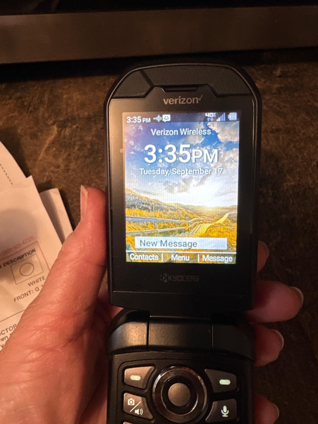 Kyocera DuraXV Extreme E4810 Verizon Rugged LTE Flip Basic Cell Phone Camera GPS Black (Renewed) customer photo 1