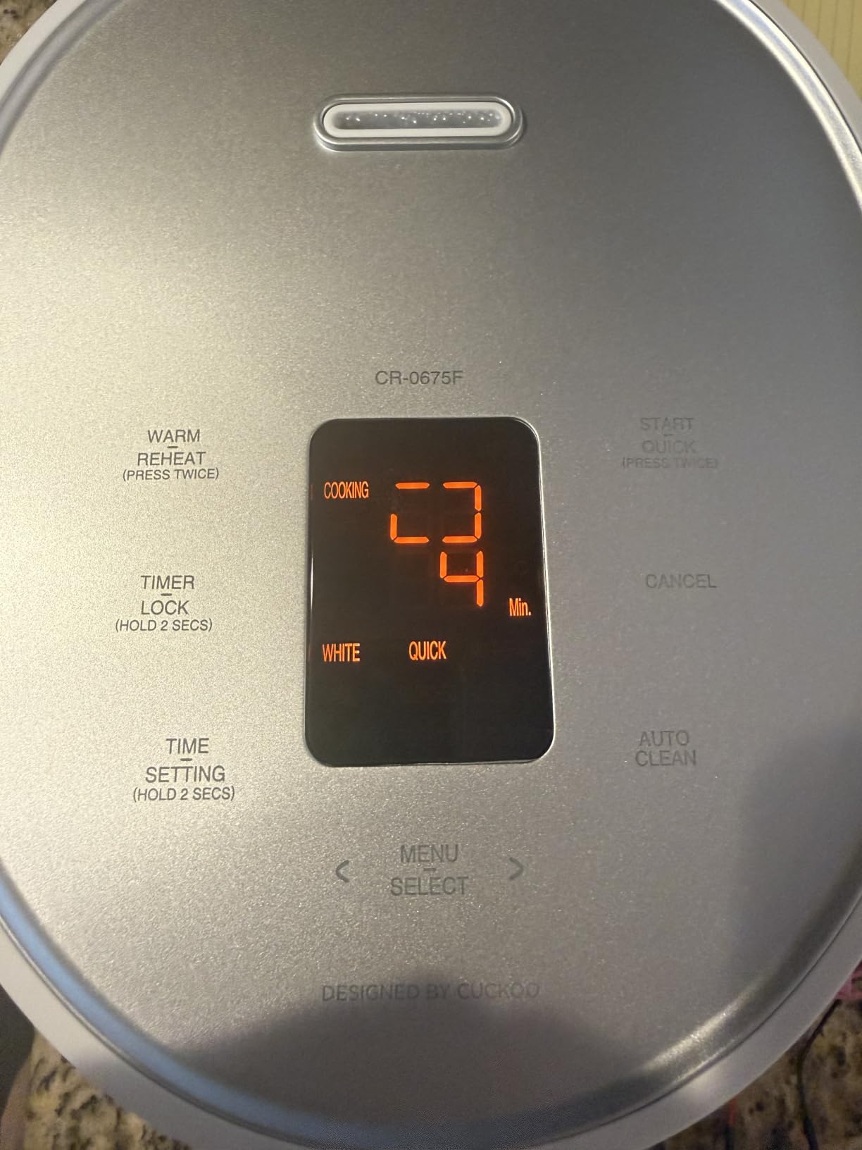 CUCKOO Micom Fuzzy Logic Rice Cooker, 12-Cup Cooked, White, CR-0675FW customer photo 1