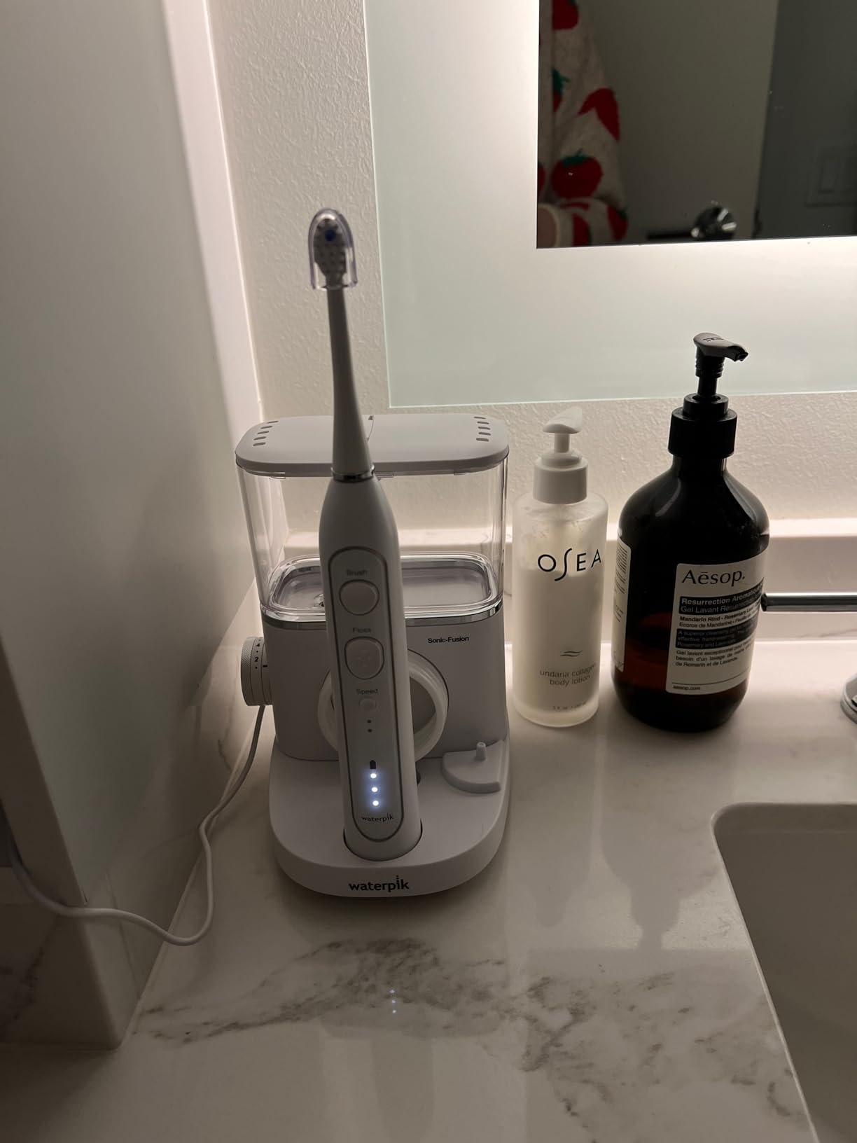 Waterpik Sonic-Fusion Flossing Electric Toothbrush Water Flosser, White | 2-in-1 Combo with 3 Modes for Daily Gum Health & Cleaning Teeth, Braces, Implants, ADA Accepted, SF-04 customer photo 2