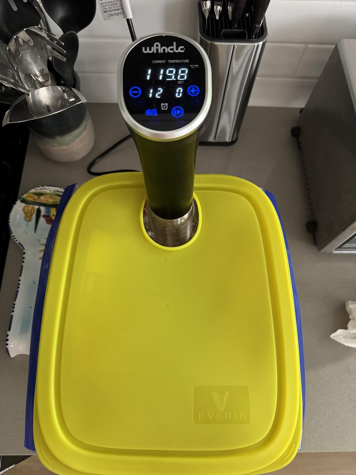 Wancle Sous Vide Cooker 1100W IPX7 Waterproof Thermal Immersion Circulator with Reservation Function customer photo 1