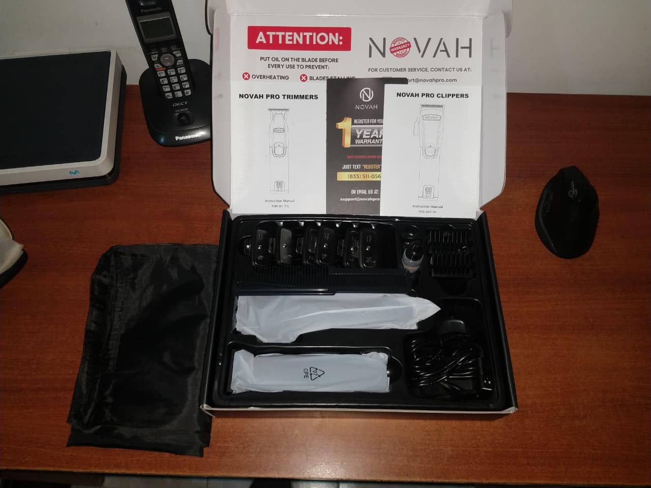 Novah Professional Hair Clippers for Men, Professional Barber Clippers and Trimmer Set, Mens Cordless Hair Clipper for Barbers Haircut Kit Fade customer photo 2