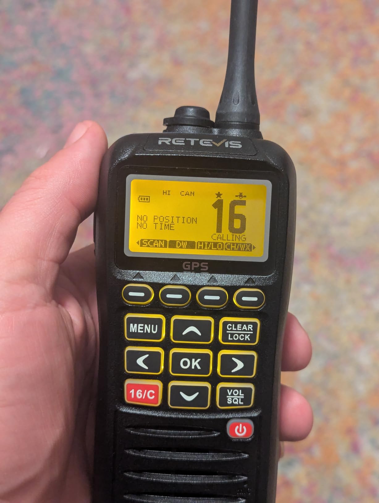Retevis RM40 6W GPS DSC Marine Radio VHF, IP67 for Coastal Fishing (1 Pack) | 16 Emergency Channel, MOB Alarm, NOAA Weather Alert, 1500mAh Battery, Floating, 88 Global Channels, Tri-Watch, Travel Sport customer photo 1