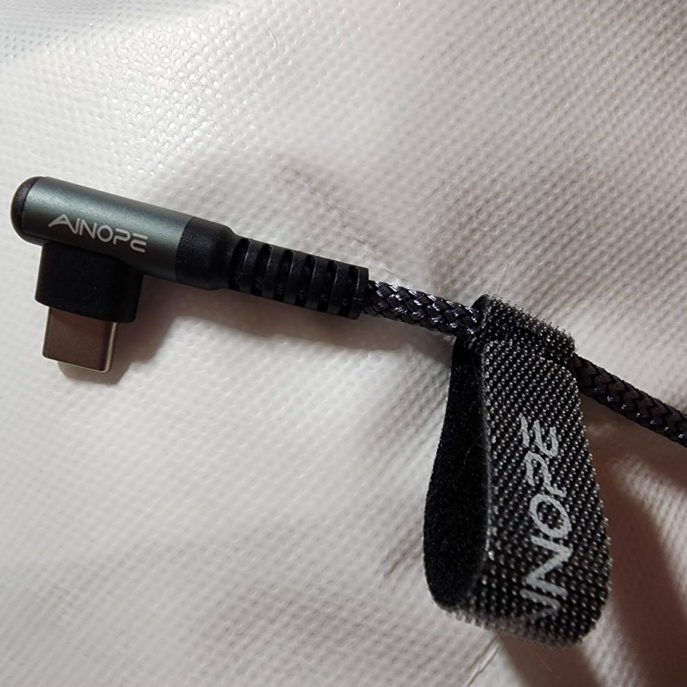 AINOPE USB C Cable 60W 2-Pack 6.6ft Nylon Braided USB C to USB C Cable Type C Charger Fast Charging Right Angle USBC Cable Charger Cord for iPhone 16 Pro Max 15 Plus Samsung S24 S23 iPad Pro Blue customer photo 1