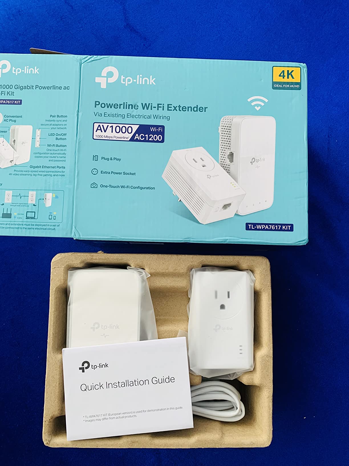 TP-Link Powerline WiFi Extender TL-WPA7617 KIT - Includes AV1000 Powerline Ethernet Network Adapter and AC1200 Dual Band Extender, Gigabit Port, Passthrough, OneMesh, Ethernet Over Power, Plug & Play customer photo 2