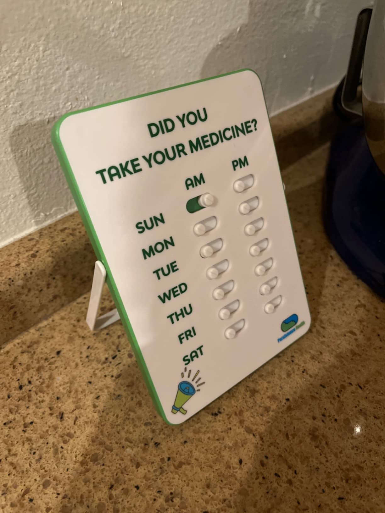 Medication Tracker & Pill Reminder | Visual Reminder Alarm | 7 Day AM PM Medication Reminder | Take and Slide | No More Second-guessing or Double-dosing | Perfect for The Elderly (Two Column English) customer photo 1