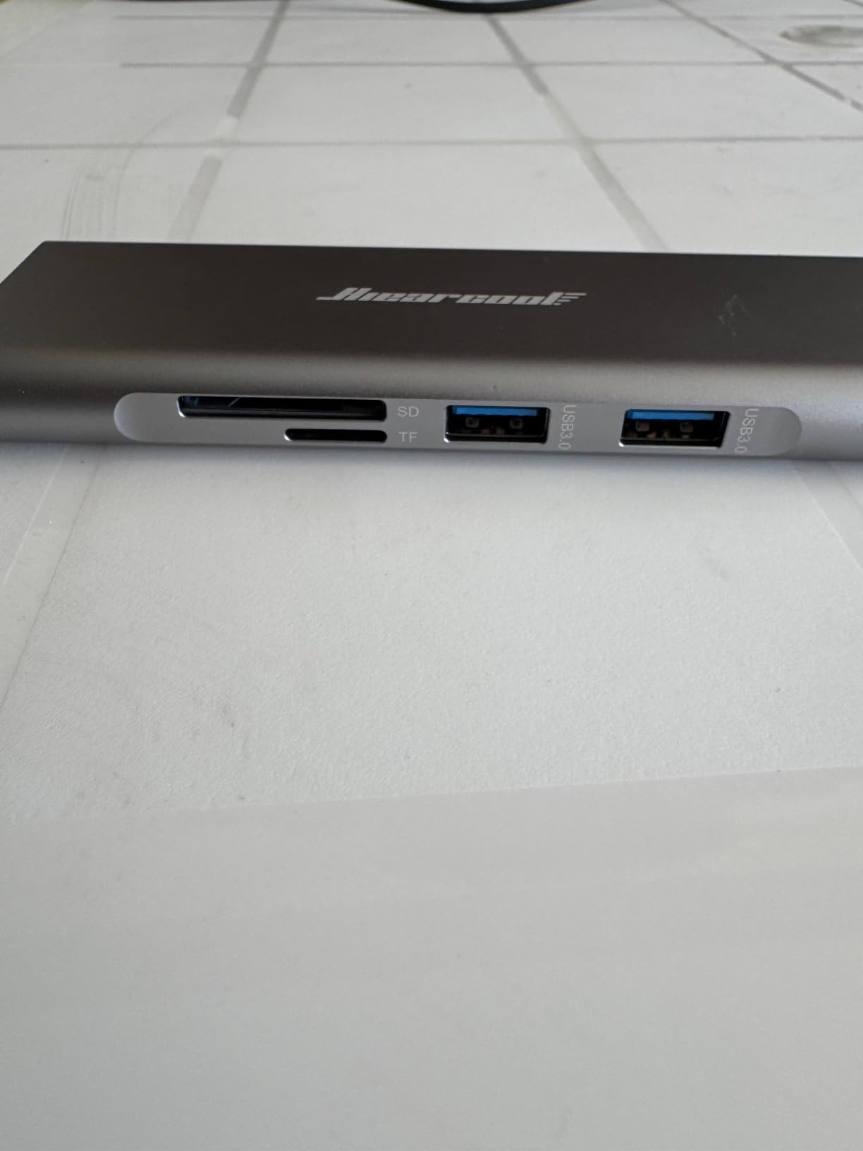 Hiearcool USB C Hub Ethernet 8-in-1, 4K@60Hz USB-C to HDMI Multiport Adapter with 1Gbps RJ45, 100W PD, 3 USB 3.0, SD/TF, Compatible for MacBook Pro/Air, Dell, Lenovo Laptops customer photo 1