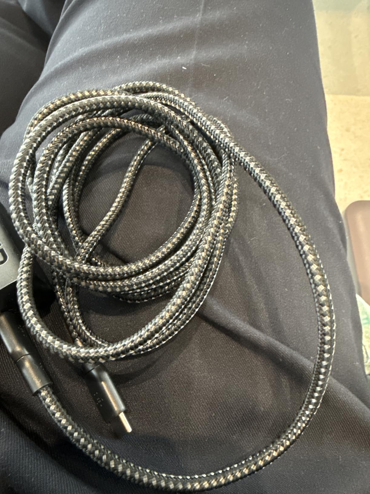 Belkin USB C to C 100W Braided Cable, 6.6ft, iPhone Charger Cord | 100W USB-C Power Delivery, iPhone 17/16, Samsung Galaxy S25, Pixel 10, AirPods, iPad Pro, MacBook, Nintendo Switch 2, travel customer photo 2