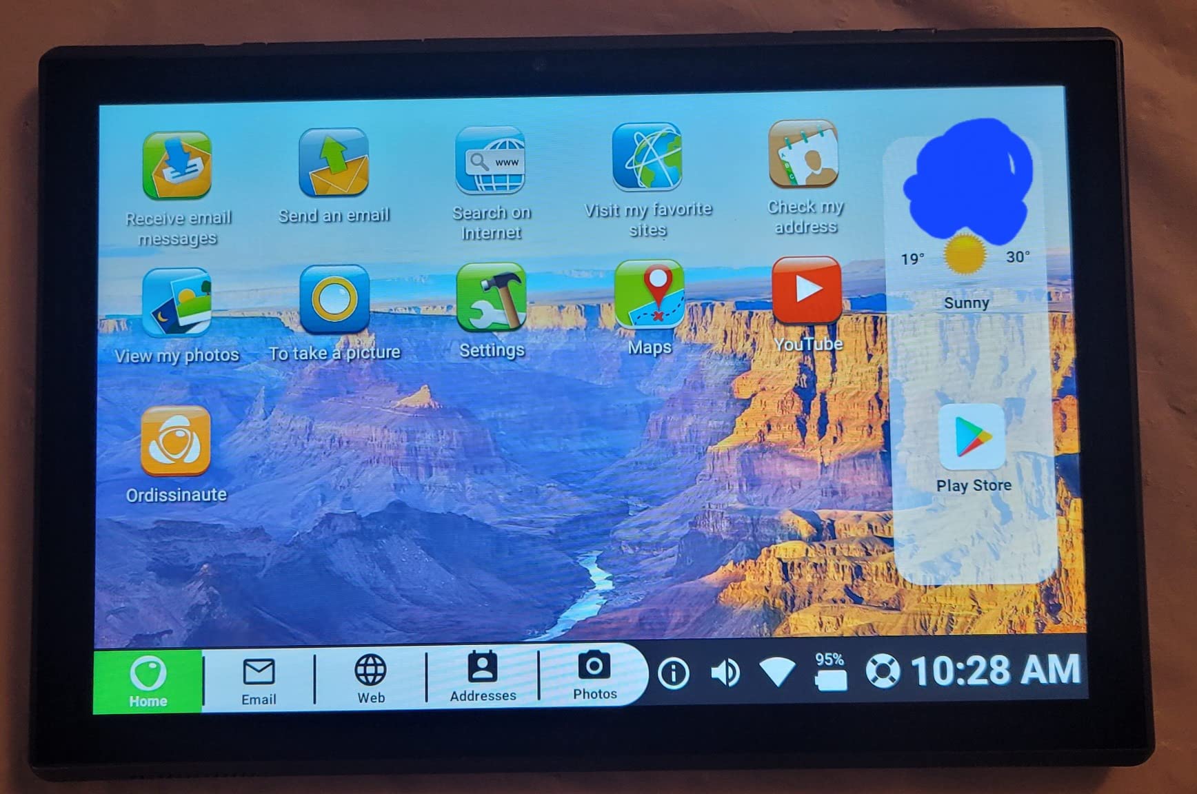 Pix Star Touch Easy to Use Tablet for Seniors, Touch Screen & Simple Interface - WiFi - 10.1 Inches, 2 Cameras - Ideal for Video Calls, Web Search, Photos, Highly Giftable customer photo 2
