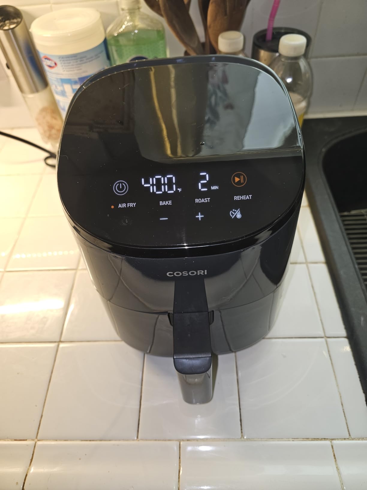Cosori Lite 2.1 Qt Small Air Fryer, Max 400°F, 4-in-1, 97% less oil, Gray | Ideal for dorms, apartment, RVs, Quiet, Touch control, Air Fry, Bake, Roast, Reheat, Nonstick inner, Dishwasher-Safe Basket customer photo 1