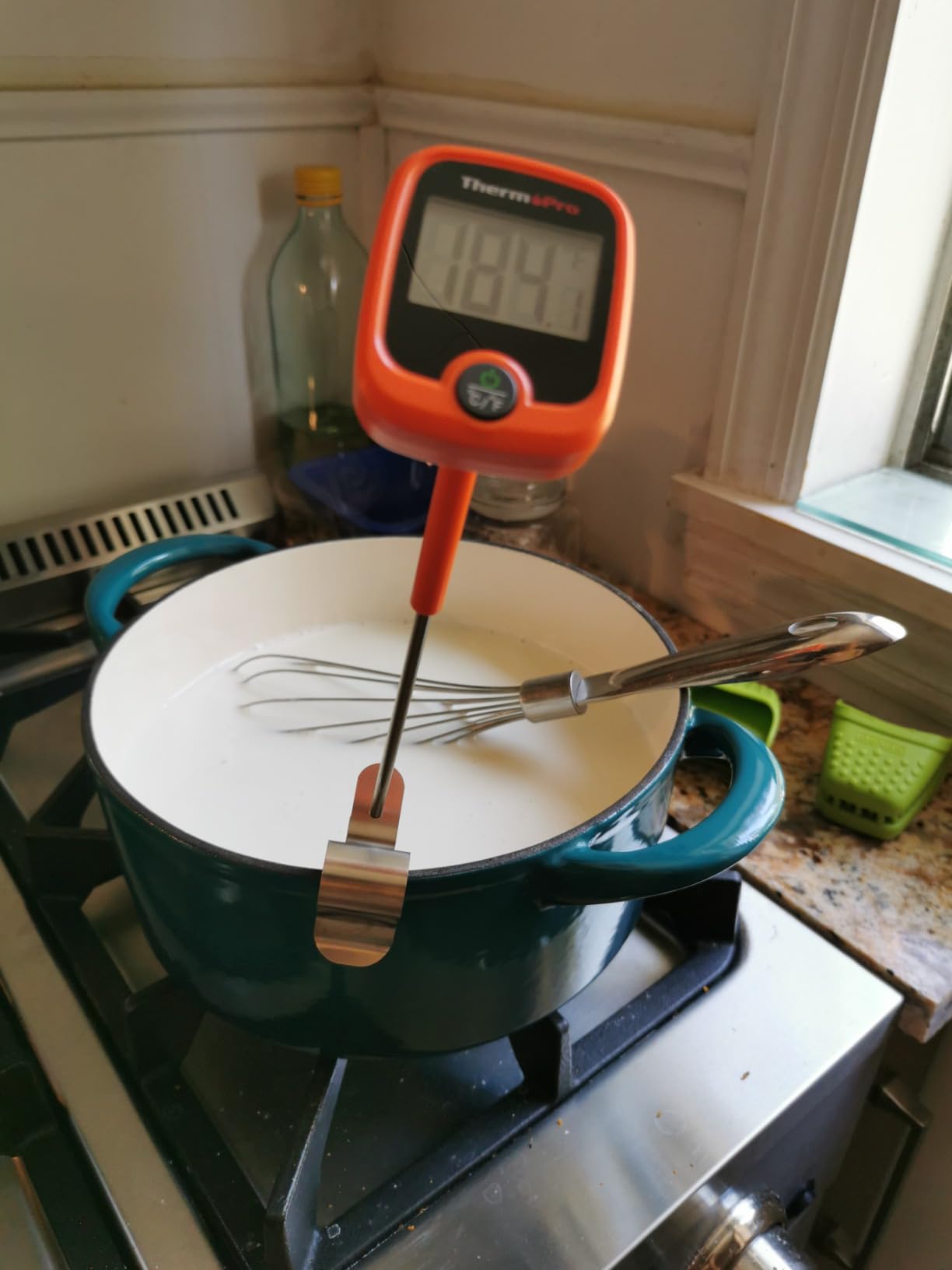 TempPro TempDip 1 Sec Candy Thermometer Digital with Pot Clip & Large LCD | 10