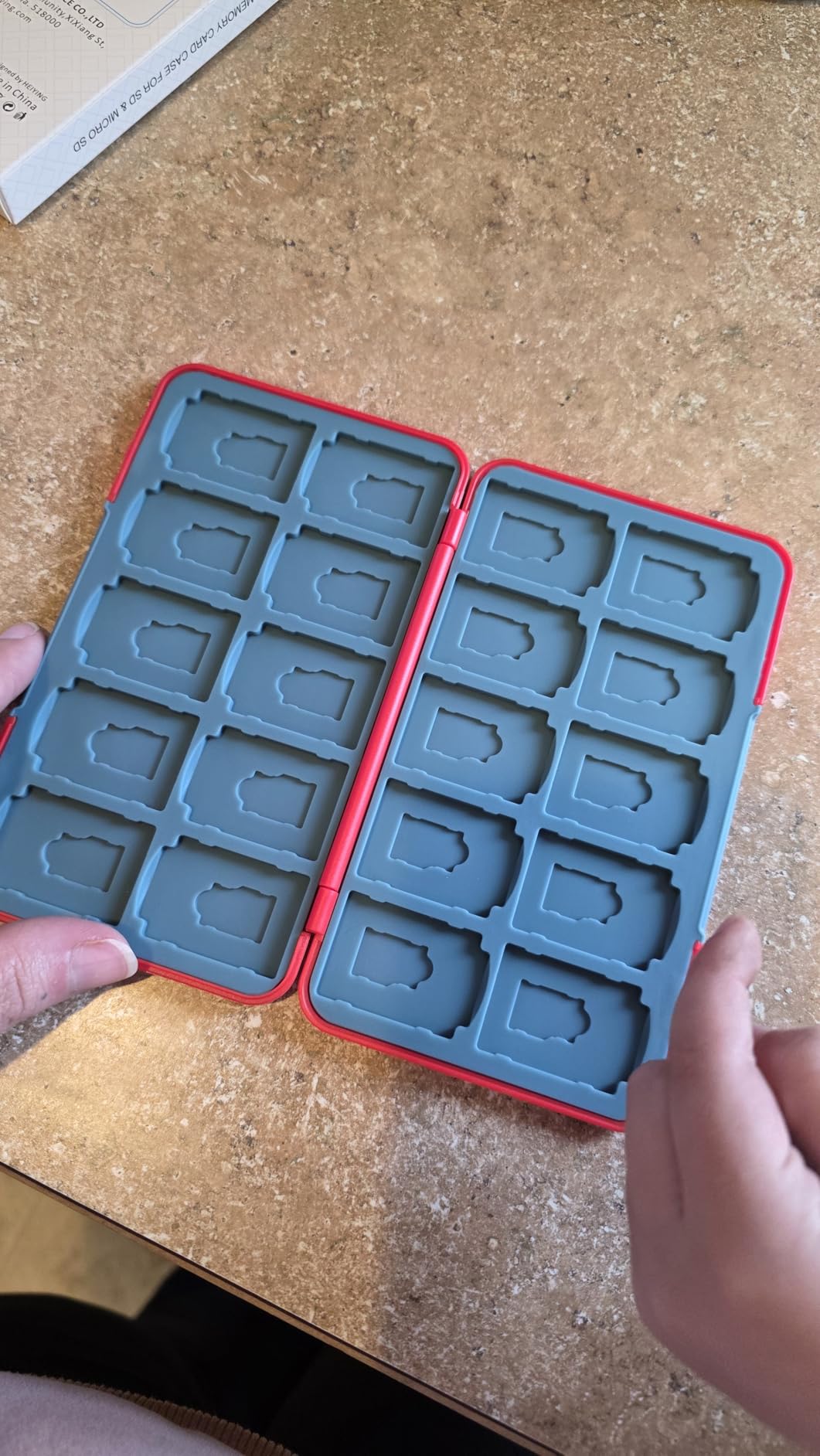 HEIYING SD Card Holder with 40 Precise Slots for SDXC SDHC Micro SD Cards | Portable SD Card Case, Hard ABS Shell with Soft Silicone Lining, Precise Card Slots,Magnetic Closure for Neat Storage customer photo 1