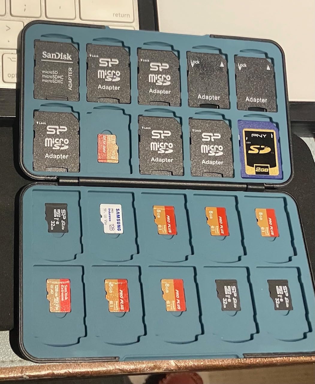 HEIYING SD Card Holder with 40 Precise Slots for SDXC SDHC Micro SD Cards | Portable SD Card Case, Hard ABS Shell with Soft Silicone Lining, Precise Card Slots,Magnetic Closure for Neat Storage customer photo 2