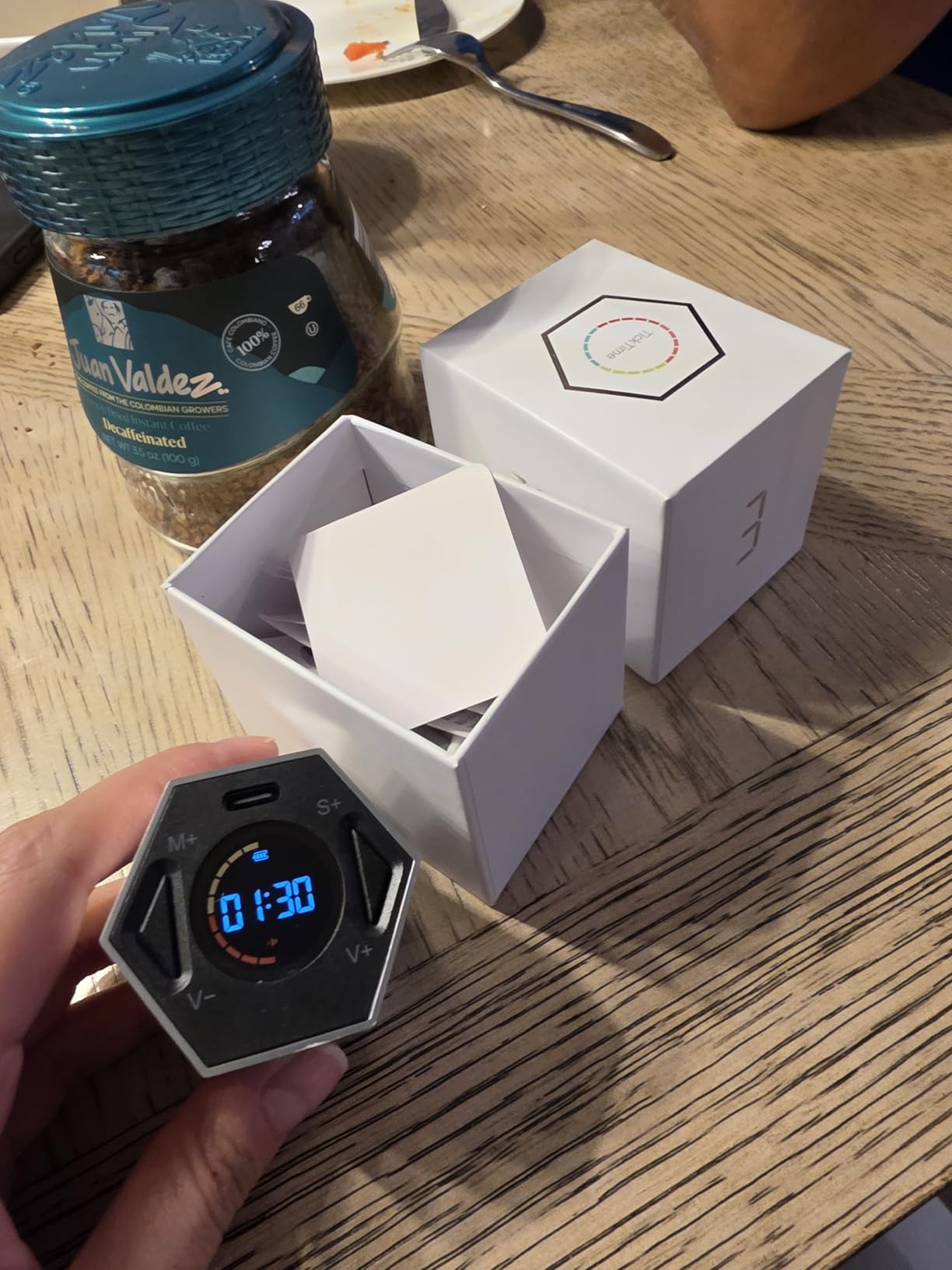 Ticktime T6 Pomodoro Timer Cube for Focus, Study, Work, Task, ADHD, Kitchen | Pomodoro Timer,Quick Flip 5/15/25/30/45/60min Countdown, Custom Timer & Stopwatch, 3 Reminder Options, Flip to Pause & Resume customer photo 1