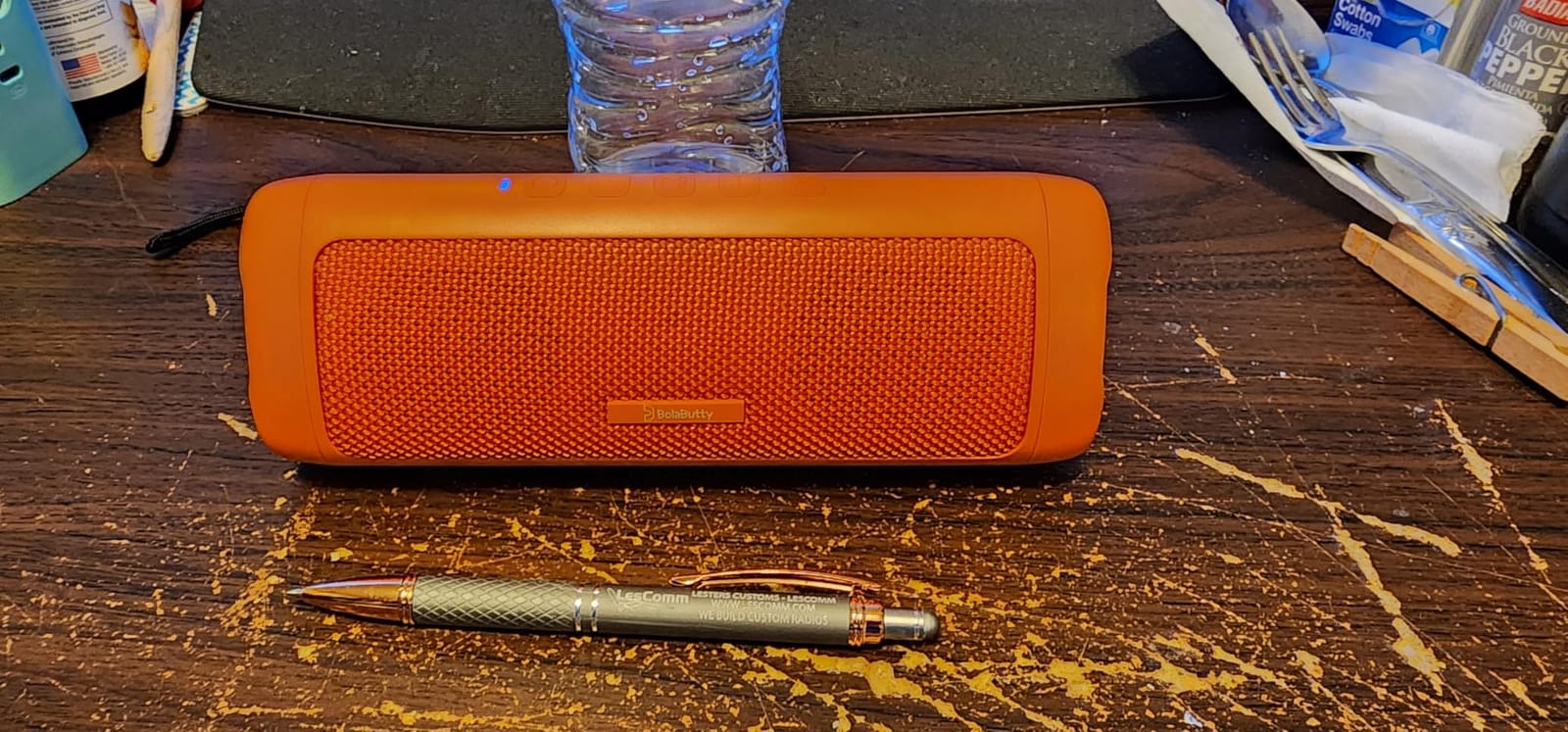 Bluetooth Speaker, 20W HD Sound, Portable Wireless, IPX5 Waterproof, Up to 24H Playtime, TWS Pairing, for Home/Party/Outdoor/Camping/Beach Essentials, Electronic Gadgets, Birthday Gift (Black) customer photo 1
