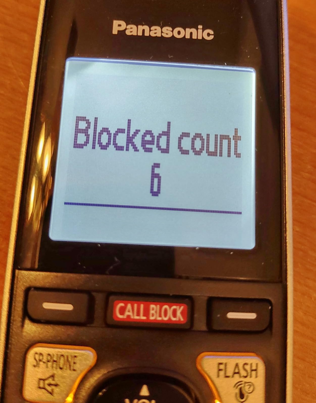 Panasonic Cordless Phone with Answering Machine, Advanced Call Block, Link2Cell Bluetooth, One-Ring Scam Alert, 2-Way Recording, Spam/Robocall Protection & 5 Handsets - KX-TGF975B (Black/Silver Trim) customer photo 1