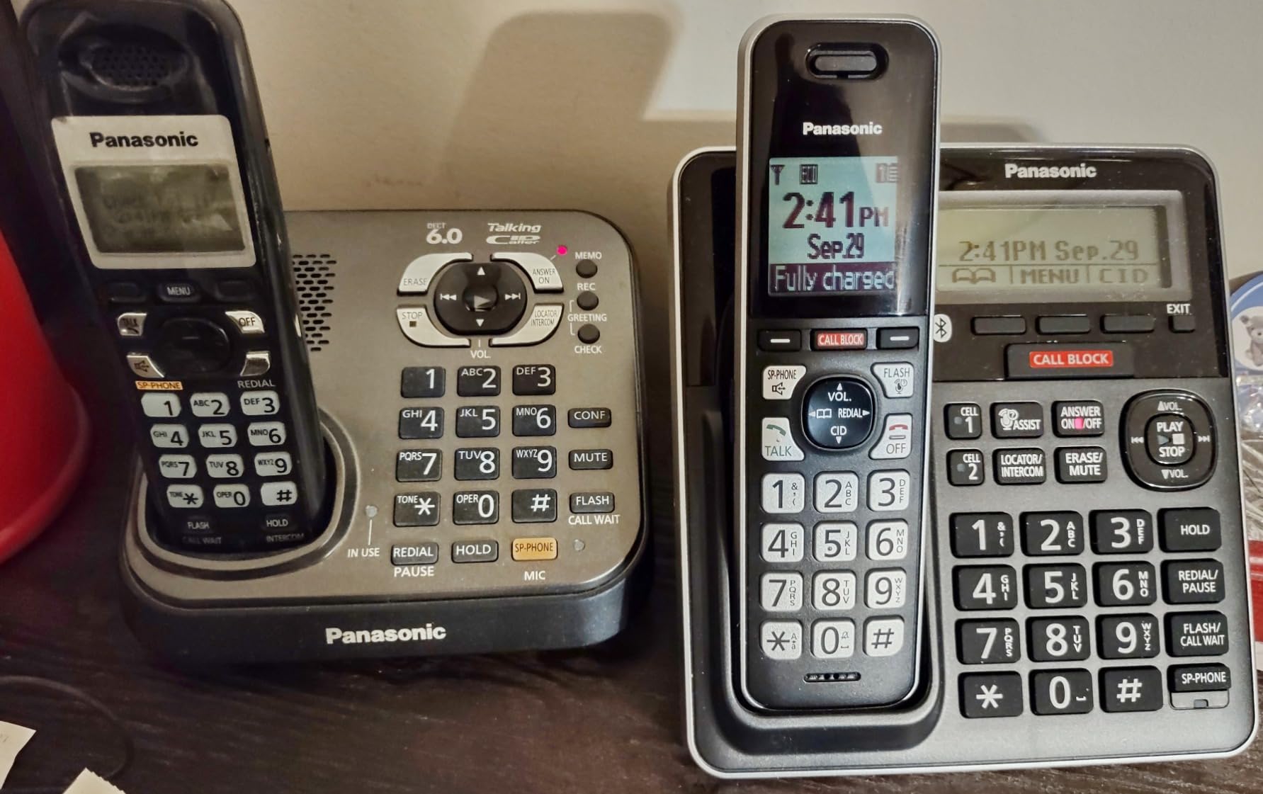 Panasonic Cordless Phone with Advanced Call Block, Link2Cell Bluetooth, One-Ring Scam Alert, and 2-Way Recording, Cordless Phone with Answering Machine, 4 Handsets - KX-TGF944B (Black) customer photo 2