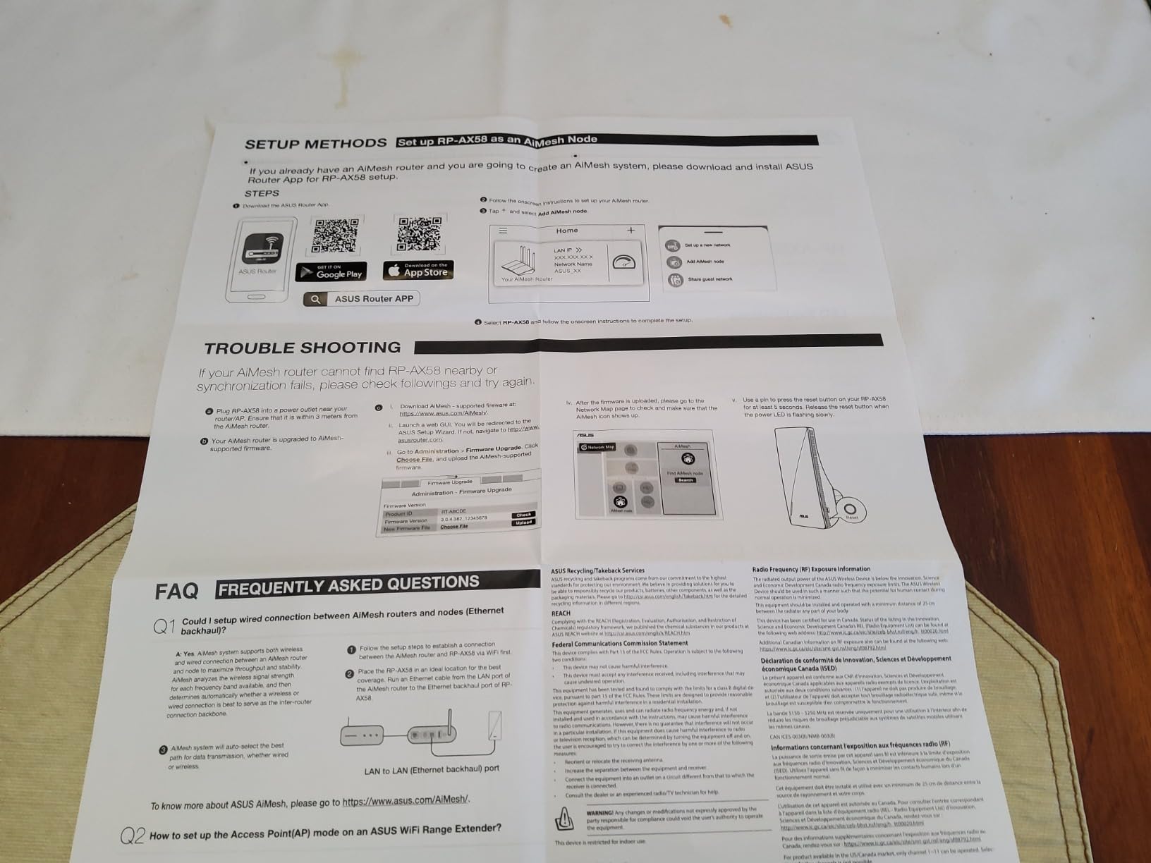 ASUS RP-AX58 AX3000 Dual Band WiFi 6 (802.11ax) Range Extender, AiMesh Extender for Seamless mesh WiFi; Works with Any WiFi Router customer photo 1
