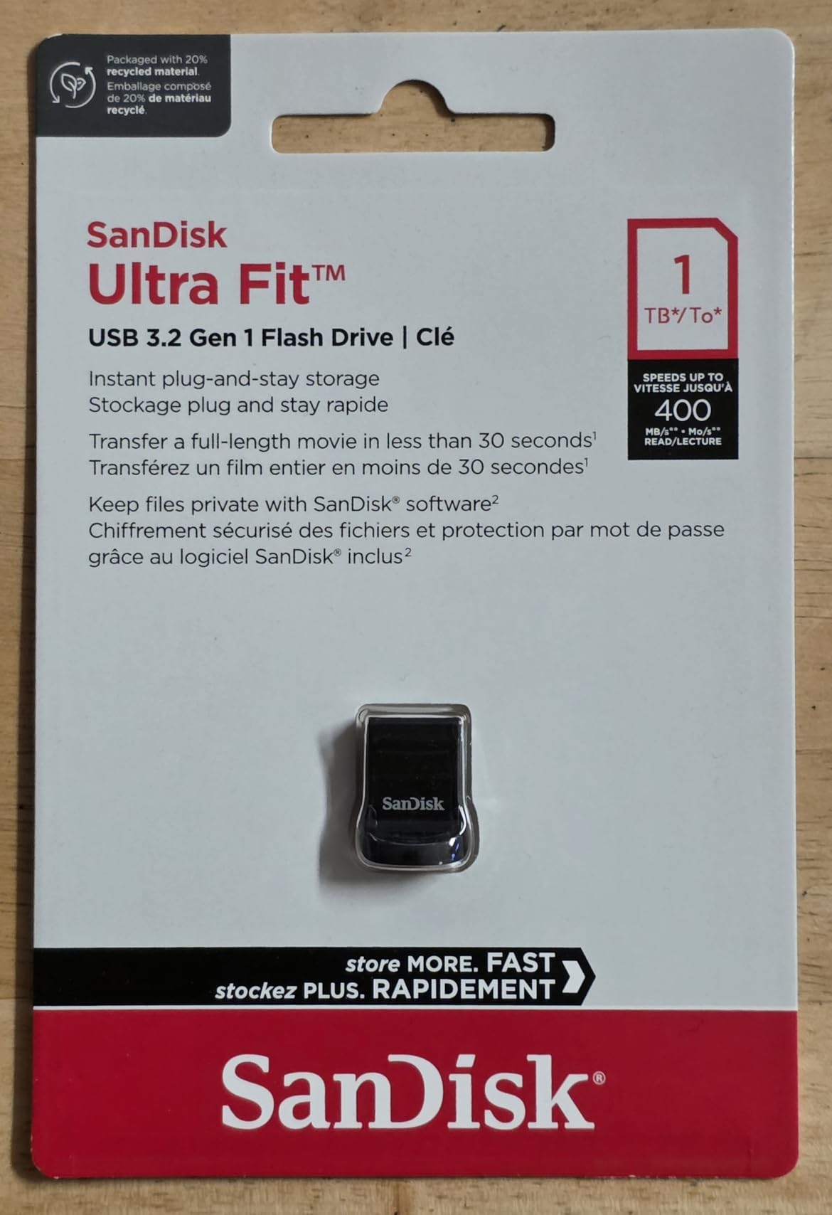 SANDISK 256GB Ultra Fit USB 3.2 Gen 1 Flash Drive - Up to 400MB/s, Plug-and-Stay Design - SDCZ430-256G-GAM46 customer photo 2