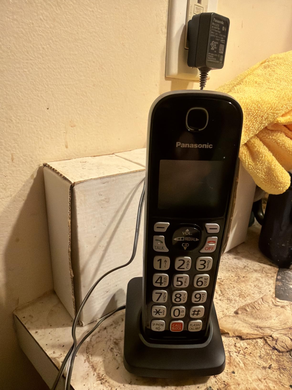 Panasonic Cordless Phone with Answering Machine, Advanced Call Block, Bilingual Caller ID and High-Contrast Display, Expandable System with 2 Handset Cordless Telephones - KX-TGD832M (Metallic Black) customer photo 1