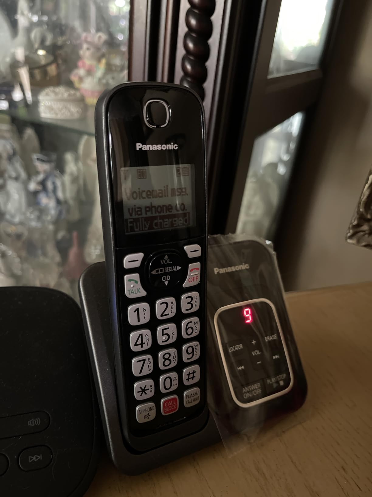 Panasonic Cordless Phone with Answering Machine, Advanced Call Block, Bilingual Caller ID and High-Contrast Display, Expandable System with 2 Handset Cordless Telephones - KX-TGD832M (Metallic Black) customer photo 2