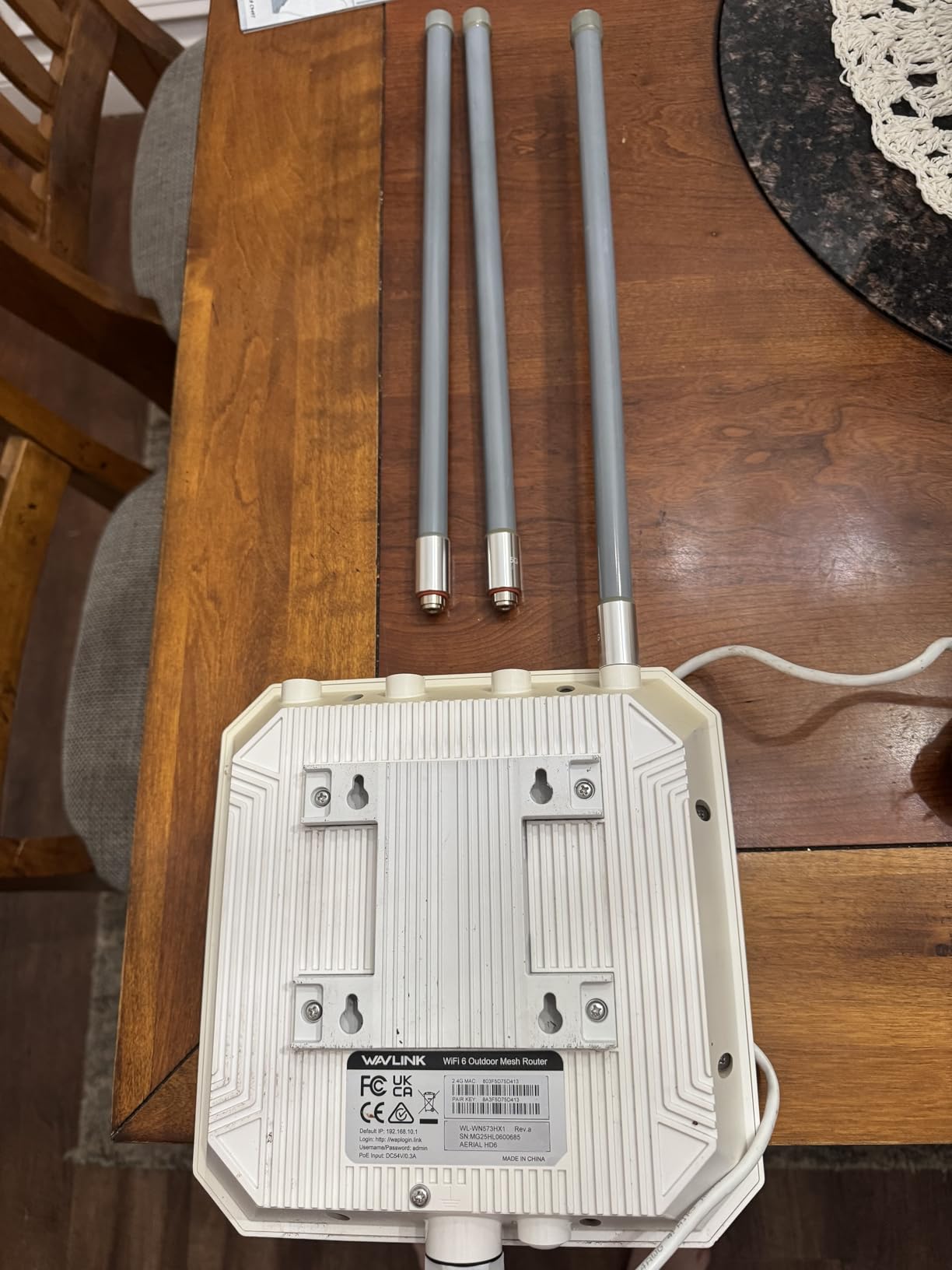 WAVLINK AX1800 Outdoor WiFi 6 Extender, Long-Range Outdoor Access Point with Engineered Antennas, PoE, IP67 Weatherproof for Yard, Farm, RV & Garage. customer photo 1