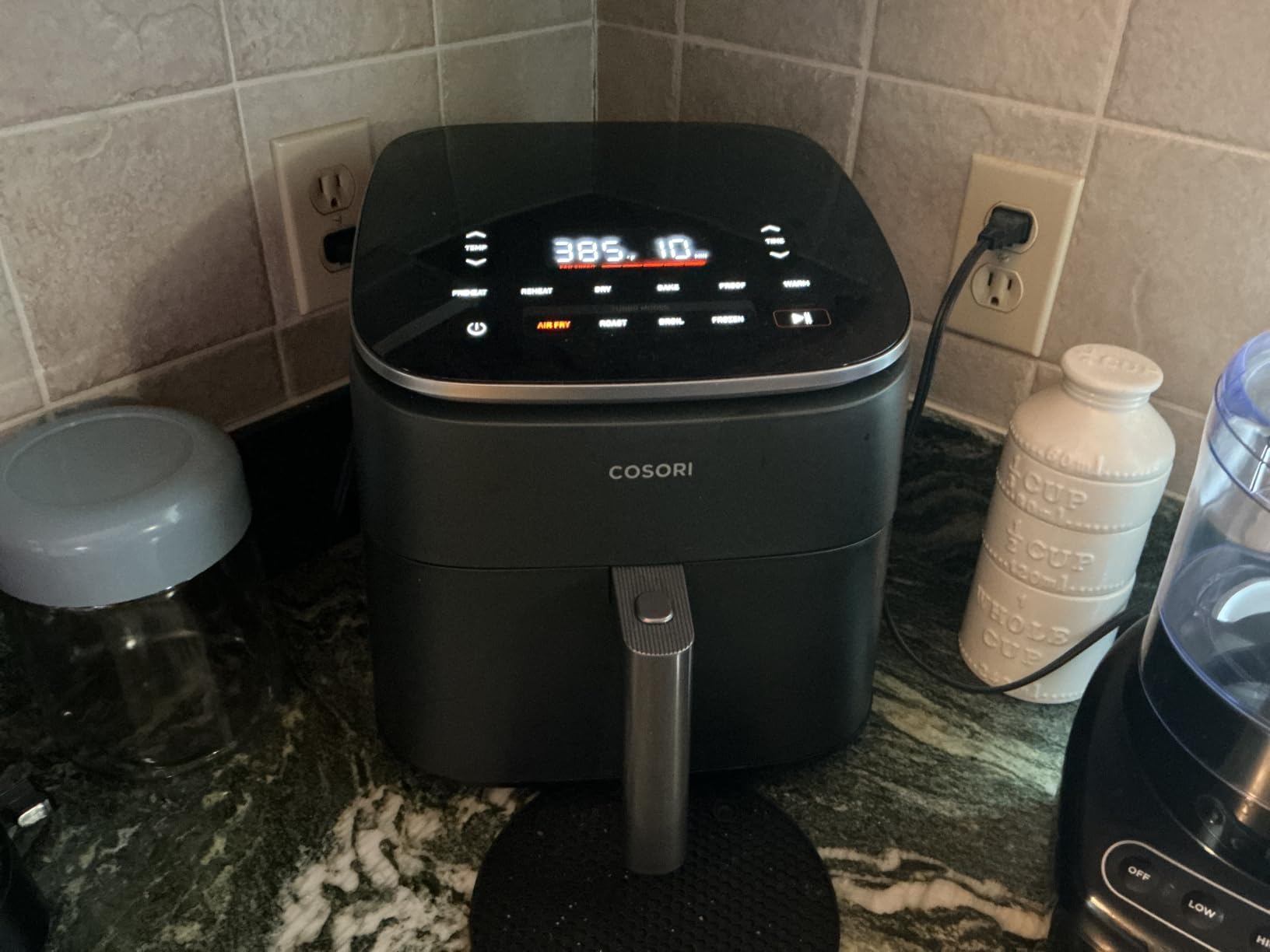 Cosori TurboBlaze Air Fryer, 9-in-1, 6 Qt, PFAS-Free Ceramic Coating | 90°-450°F, 5 Level Fan Speeds, Air Fry, Roast, Bake, Broil, Dry, Frozen, Proof, Reheat, Keep Warm, Safety lock, 1725W customer photo 1