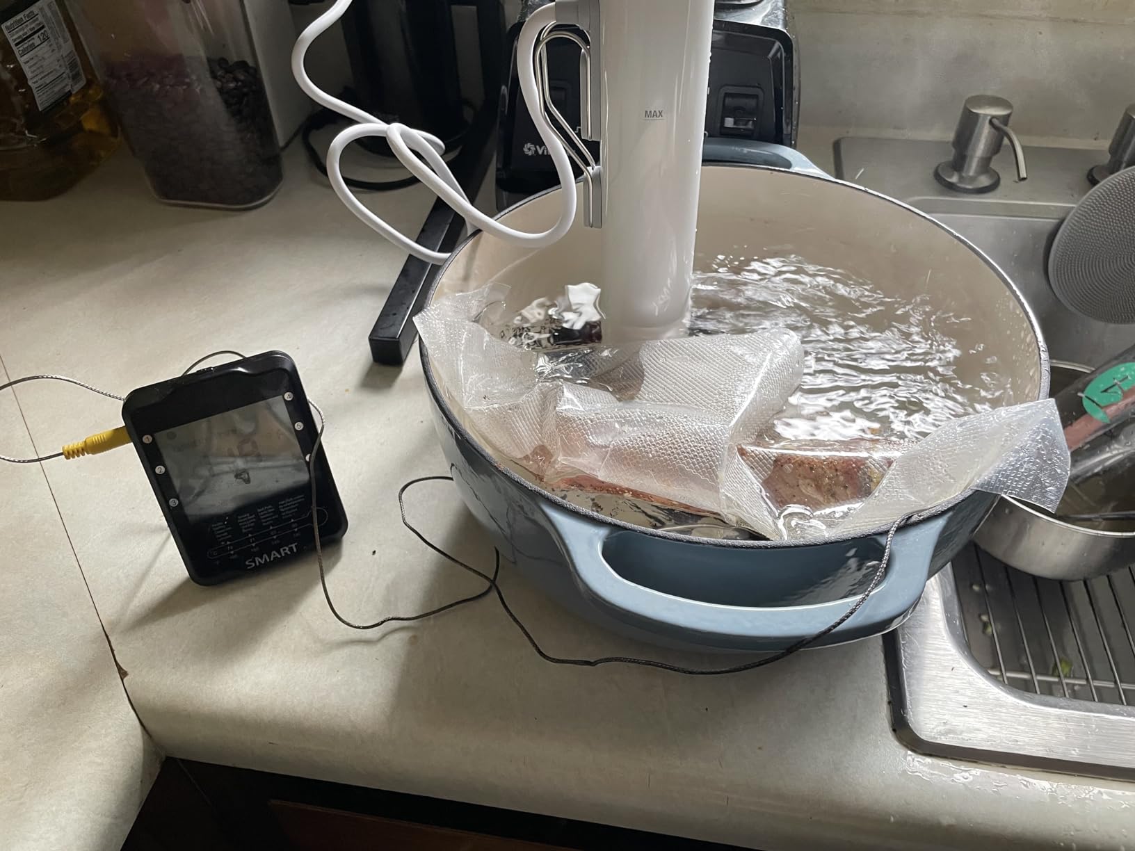 Breville BSV600PSS Joule Turbo Sous Vide Machine, Polished Stainless Steel | Cook 2x faster with the Turbo feature included in this 1100W immersion circulator | Autopilot mode | Wi-fi enabled customer photo 1