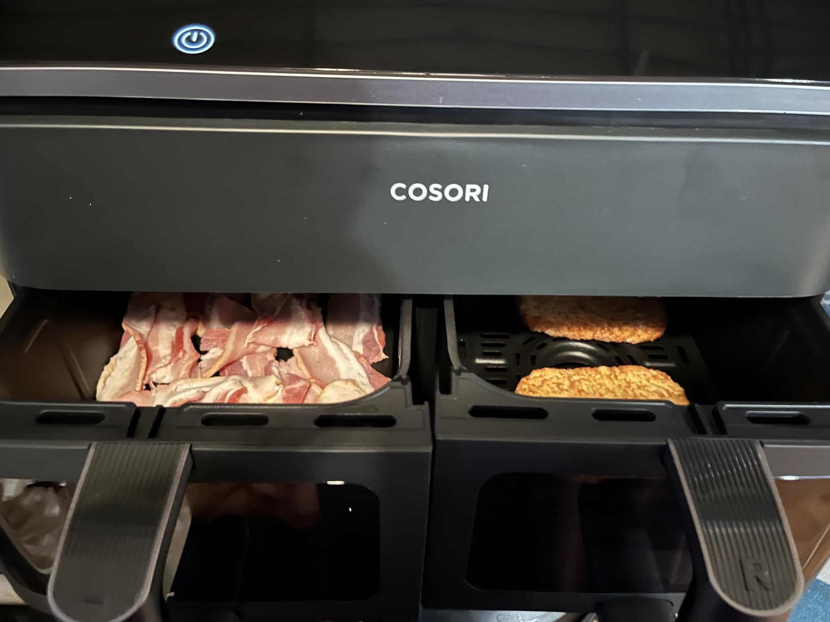 Cosori Dual Air Fryer, 9QT, 10-in-1, Sync Cook & Finish, Max 450°F | Dual 4.5QT Baskets, Independent Cooking, Touch Control, 95°-450°F, 85% less oil, 130+ Nutritional Recipes, Dishwasher-Safe customer photo 2